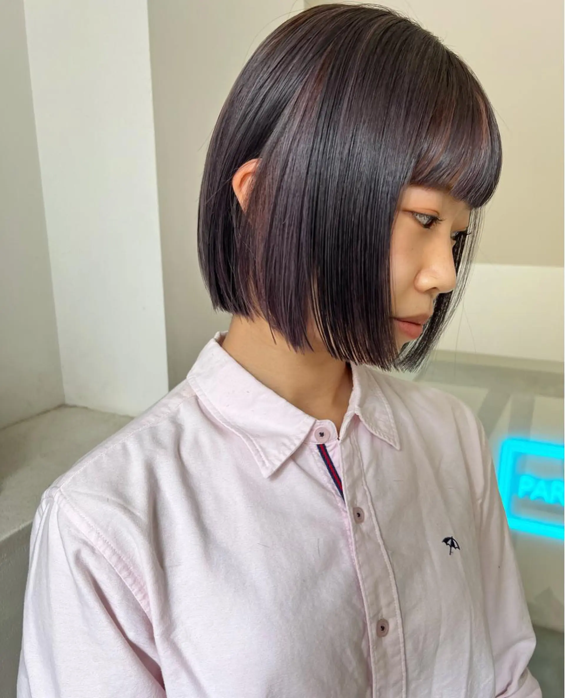 ショート カラー デザインカラー ハイライトカラー ハイライト 顔周りカット/透明感 カラー✂️MEIのヘアスタイル