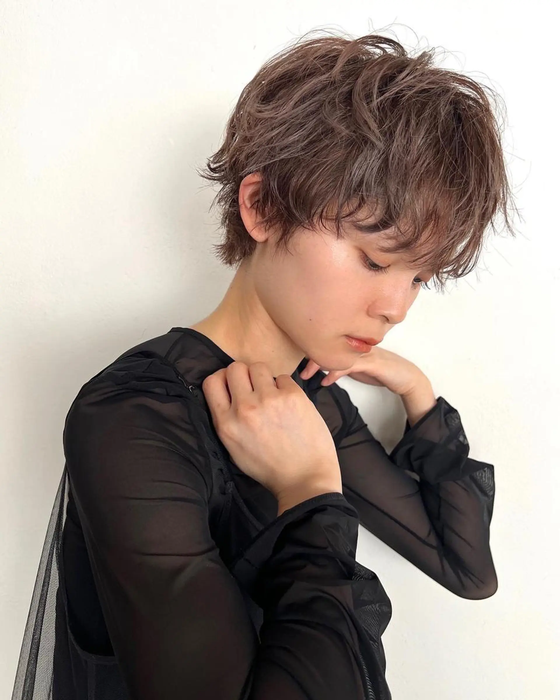 ショート カラー パーマ ヘアアレンジ メンズ キッズ ネイル マツエク・マツパ アイブロウ メンズブリーチ ブリーチ くせ毛 ショートヘア ショートネイル SALOWIN梅田茶屋町店所属・ウルフレイヤーカット /チヒロのヘアスタイル