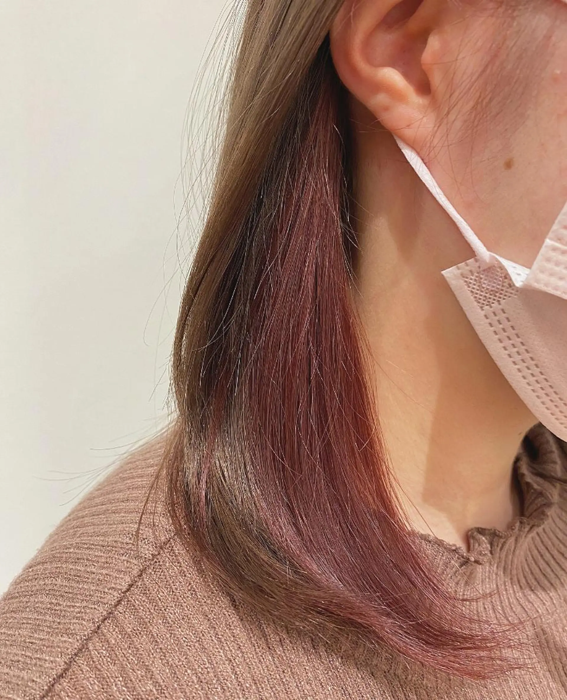 セミロング カラー インナーカラー ピンクカラー 横浜/韓国風/ヘアメ /ユイナ🎀のヘアスタイル