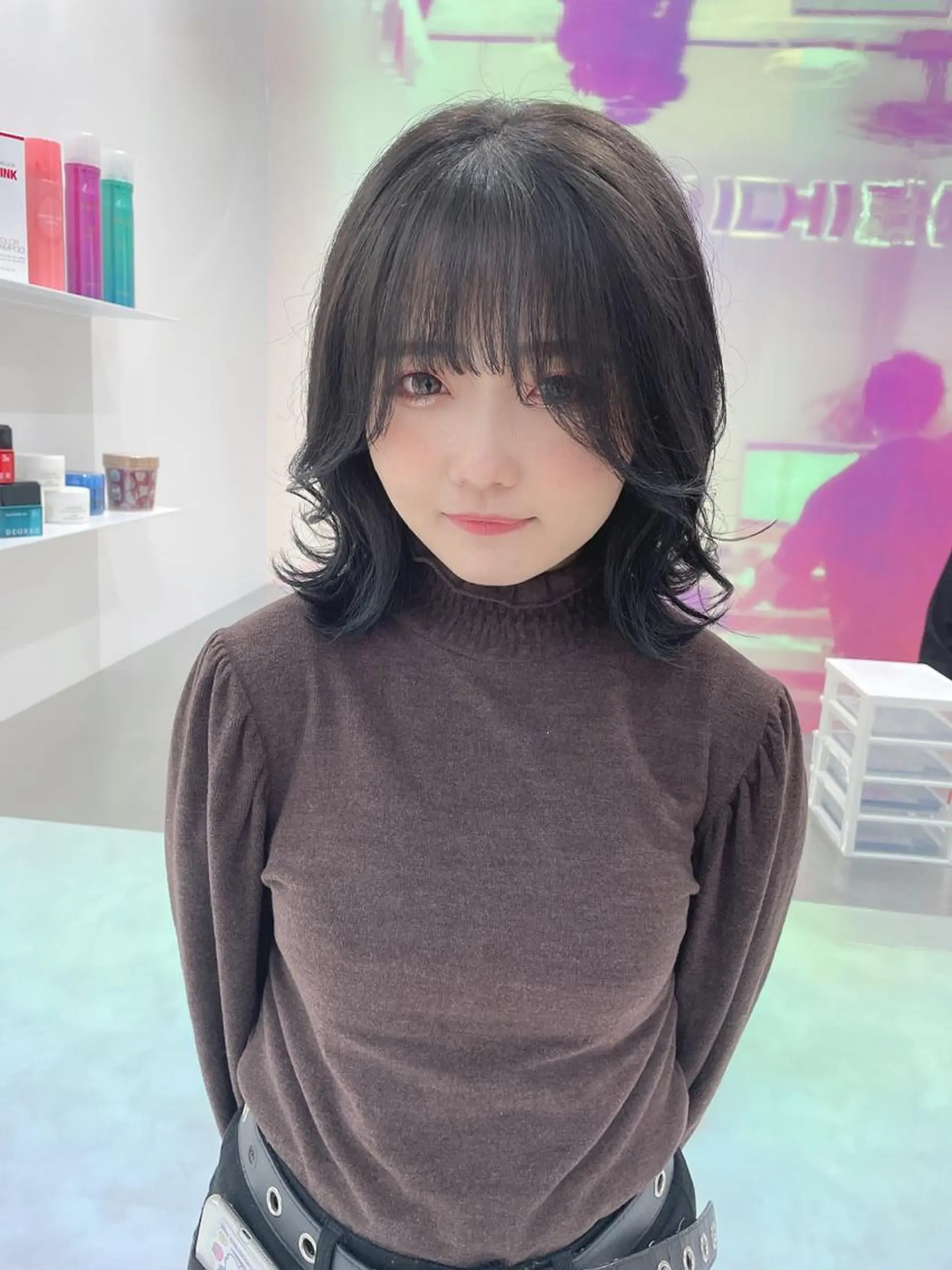 ミディアム カラー ベージュカラー ブリーチ ダブルカラー グレージュ ハイトーンカラー YUZA grow HAIR 札幌所属・韓国ヘア指名率 No. 1小堀京介のヘアスタイル