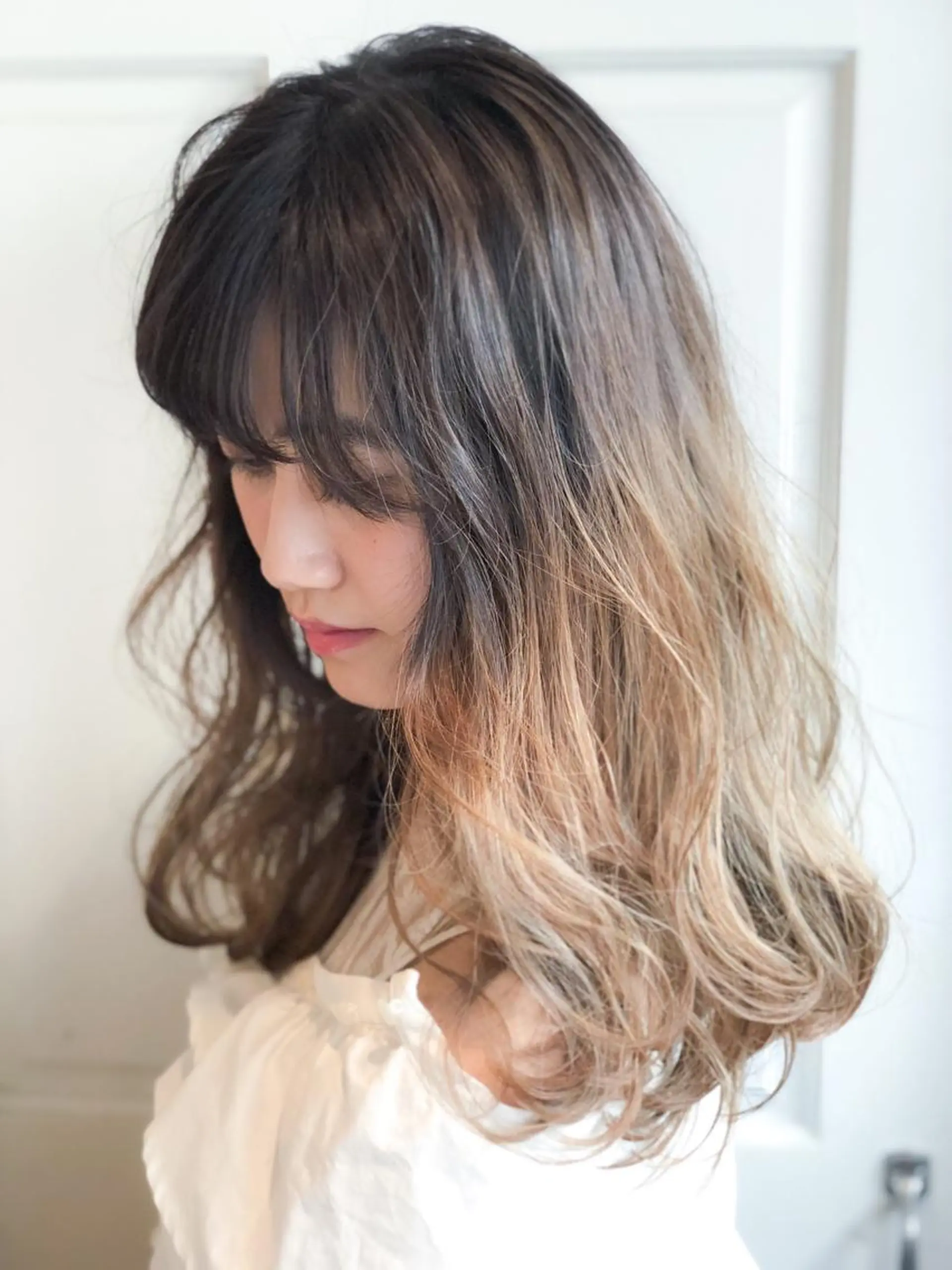 セミロング カラー バレイヤージュ グラデーションカラー レイヤーカット ヘアカラー トリートメント LA KING GINZA TOKYO所属・🧡ショートの達人 🧡SHOのヘアスタイル