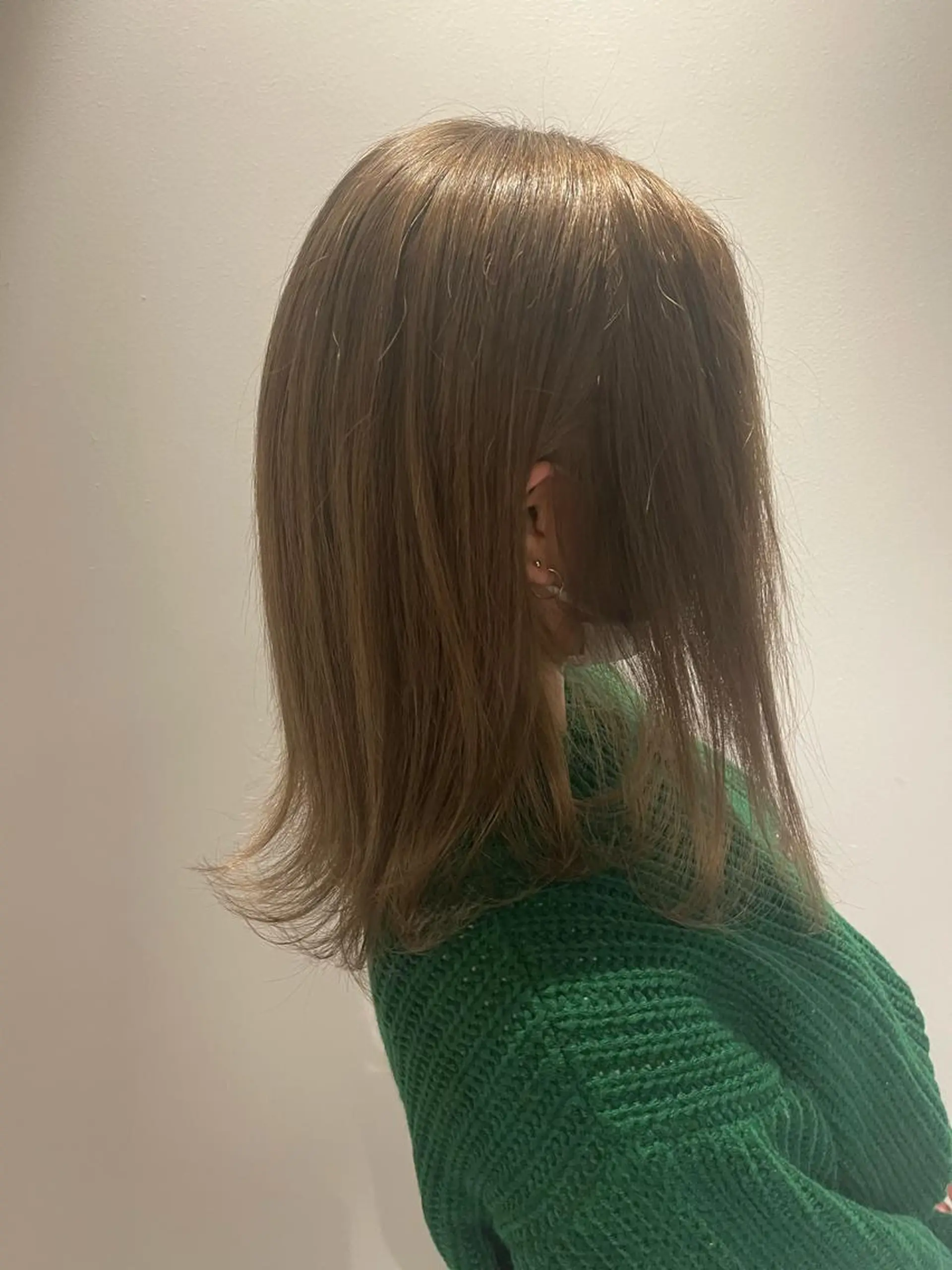 ミディアム カラー ヘアカラー トリートメント &chaLme   心斎橋所属・emi/髪質改善/ 韓国風/艶カラーのヘアスタイル