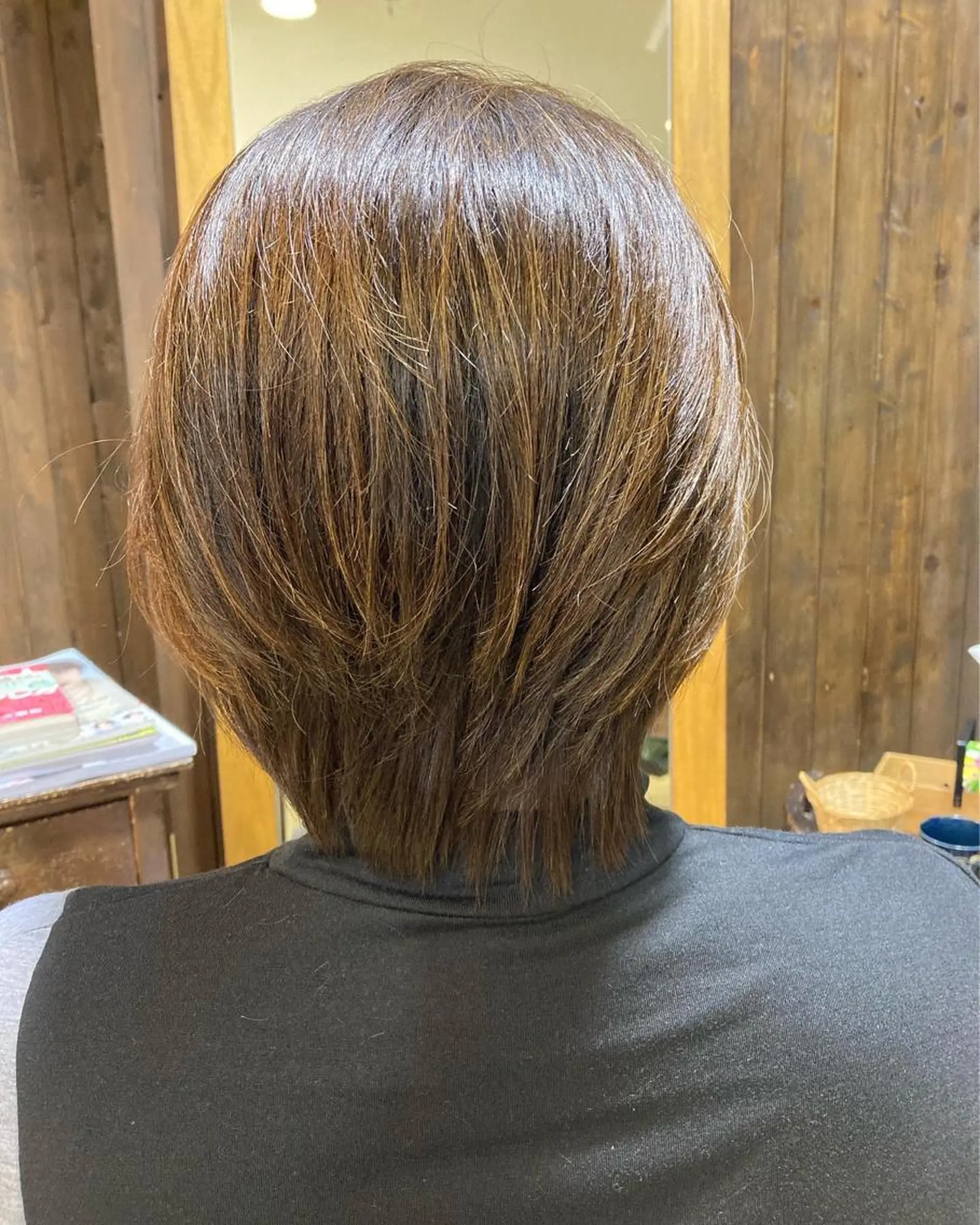 ミディアム 縮毛矯正 縮毛矯正 ルミ エールのヘアスタイル