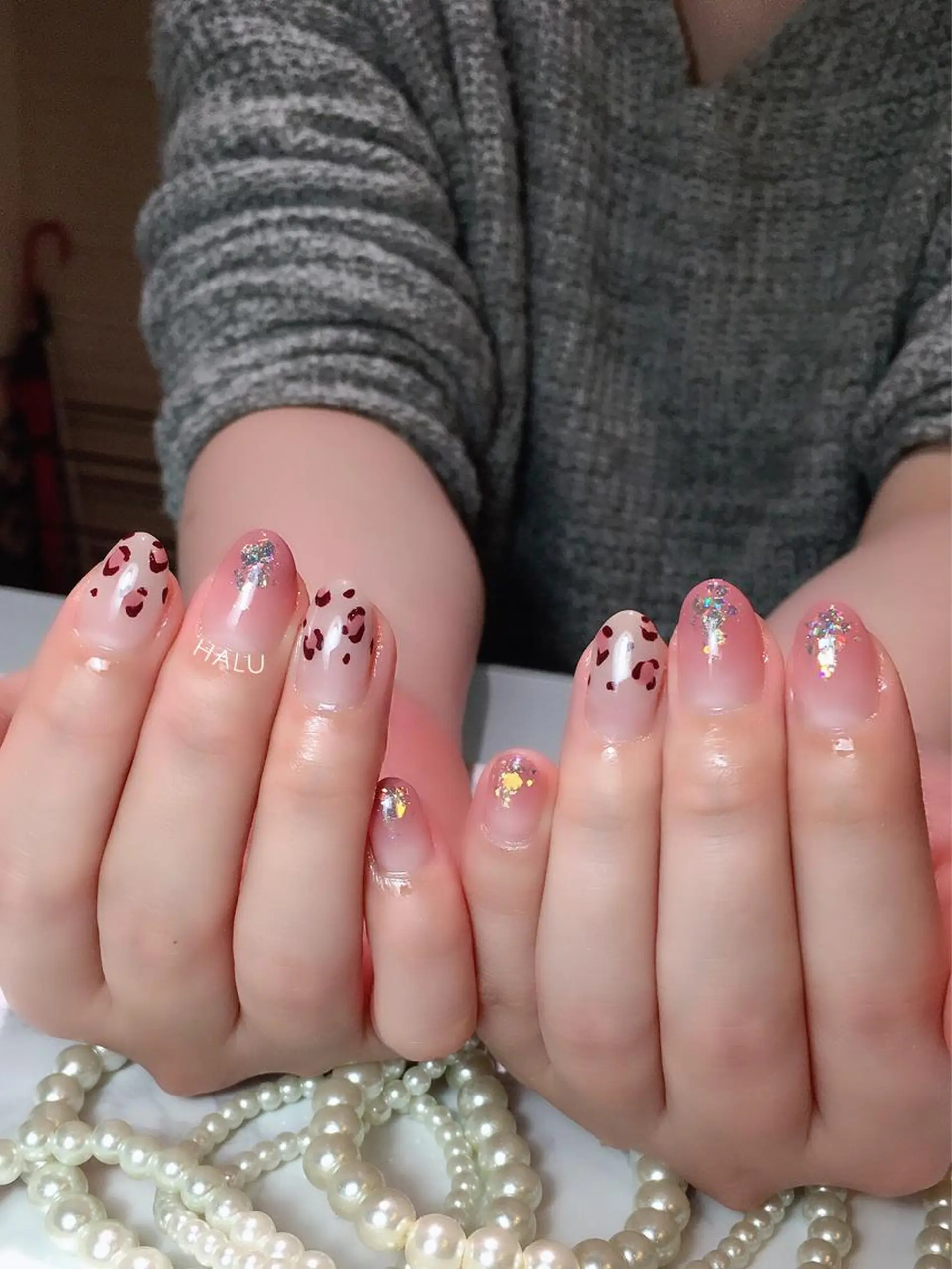 ネイル アニマル柄 春ネイル HALU ハルのネイルデザイン