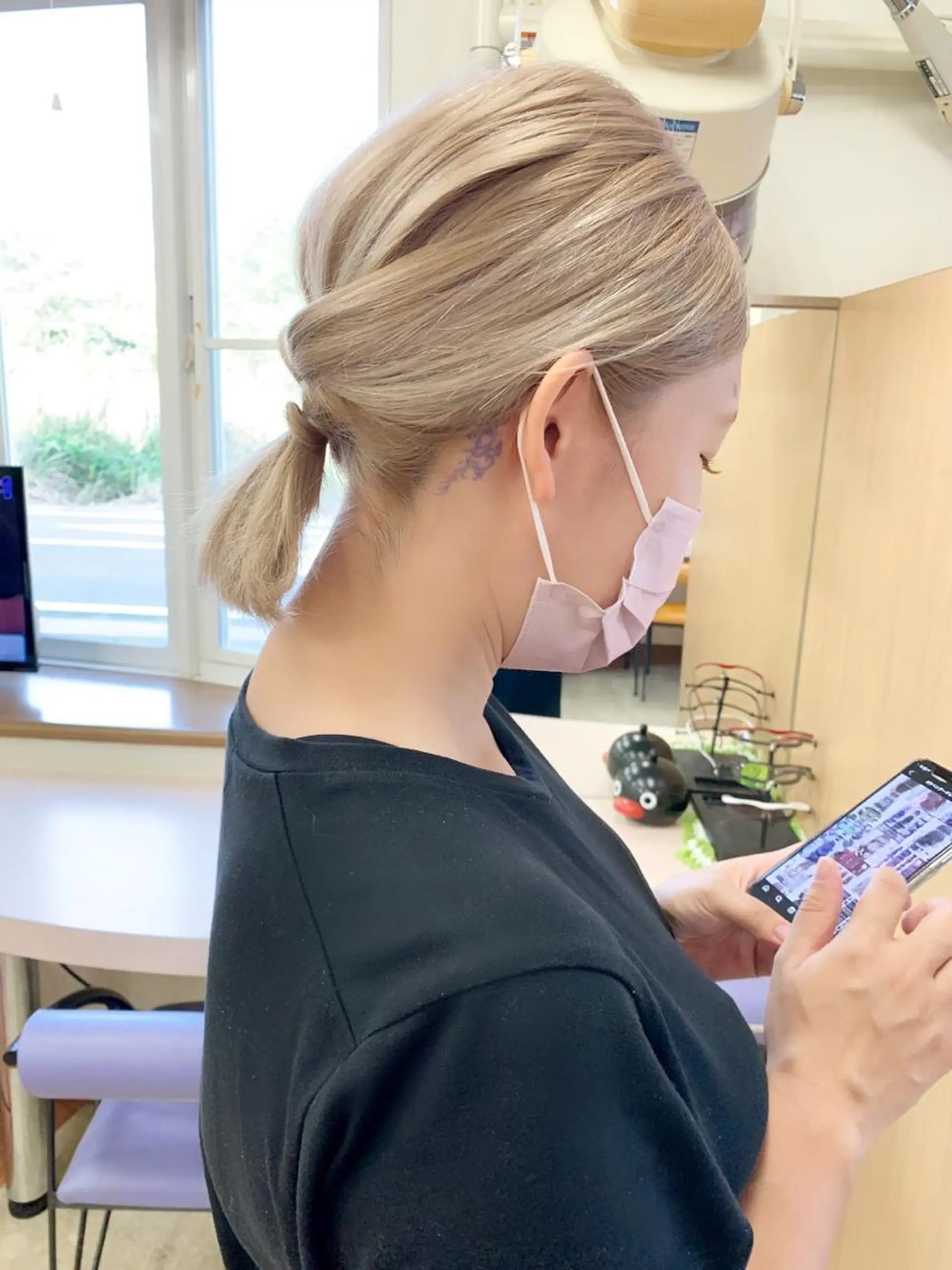 ミディアム カラー ベージュカラー ホワイトベージュ River,Land所属・yui .のヘアスタイル