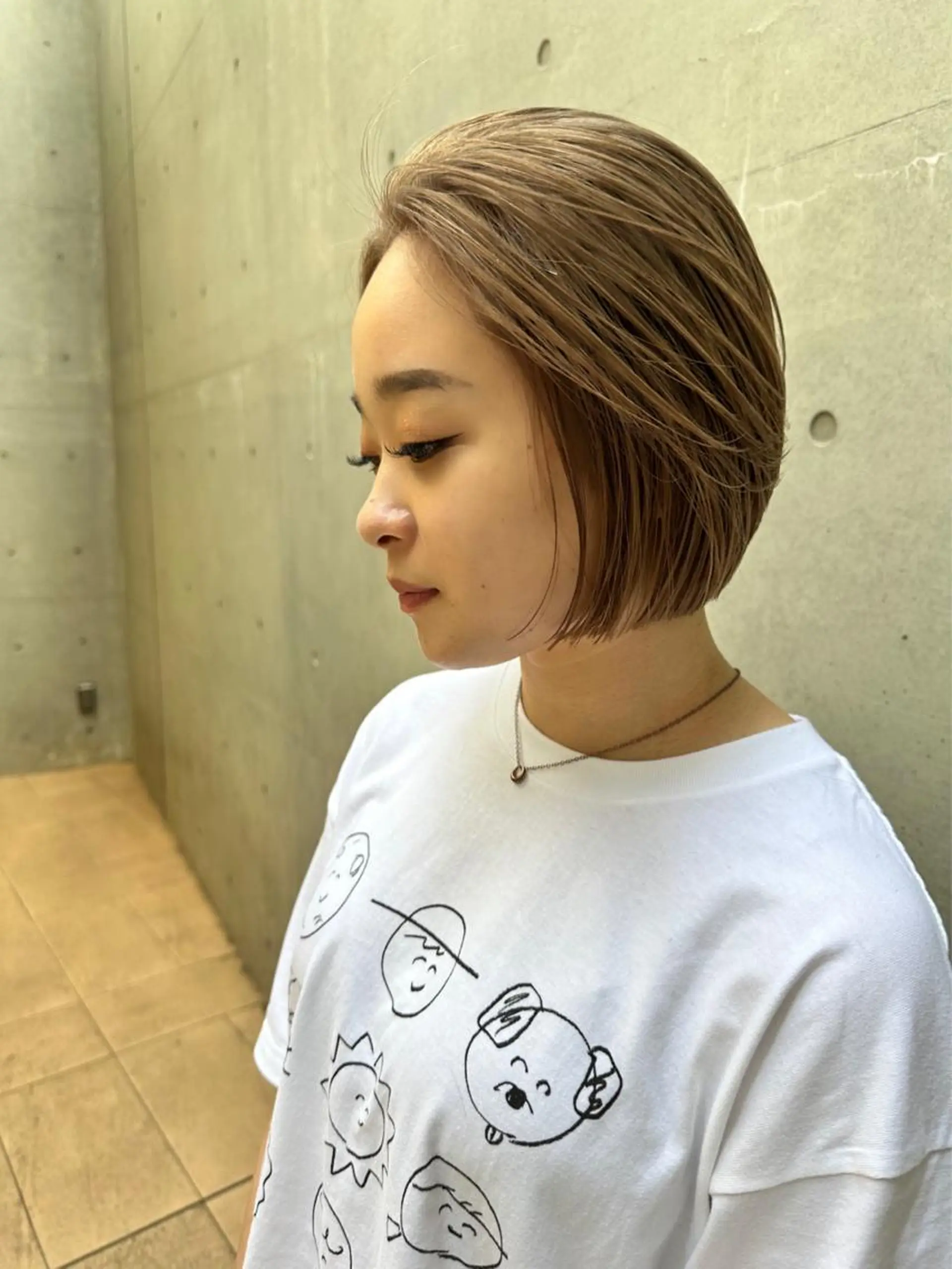 ミディアム カラー ボブレイヤー ボブ レイヤーカット カット ヘアカラー トリートメント 🦋レイヤーカット ミドリカワ🦋のヘアスタイル