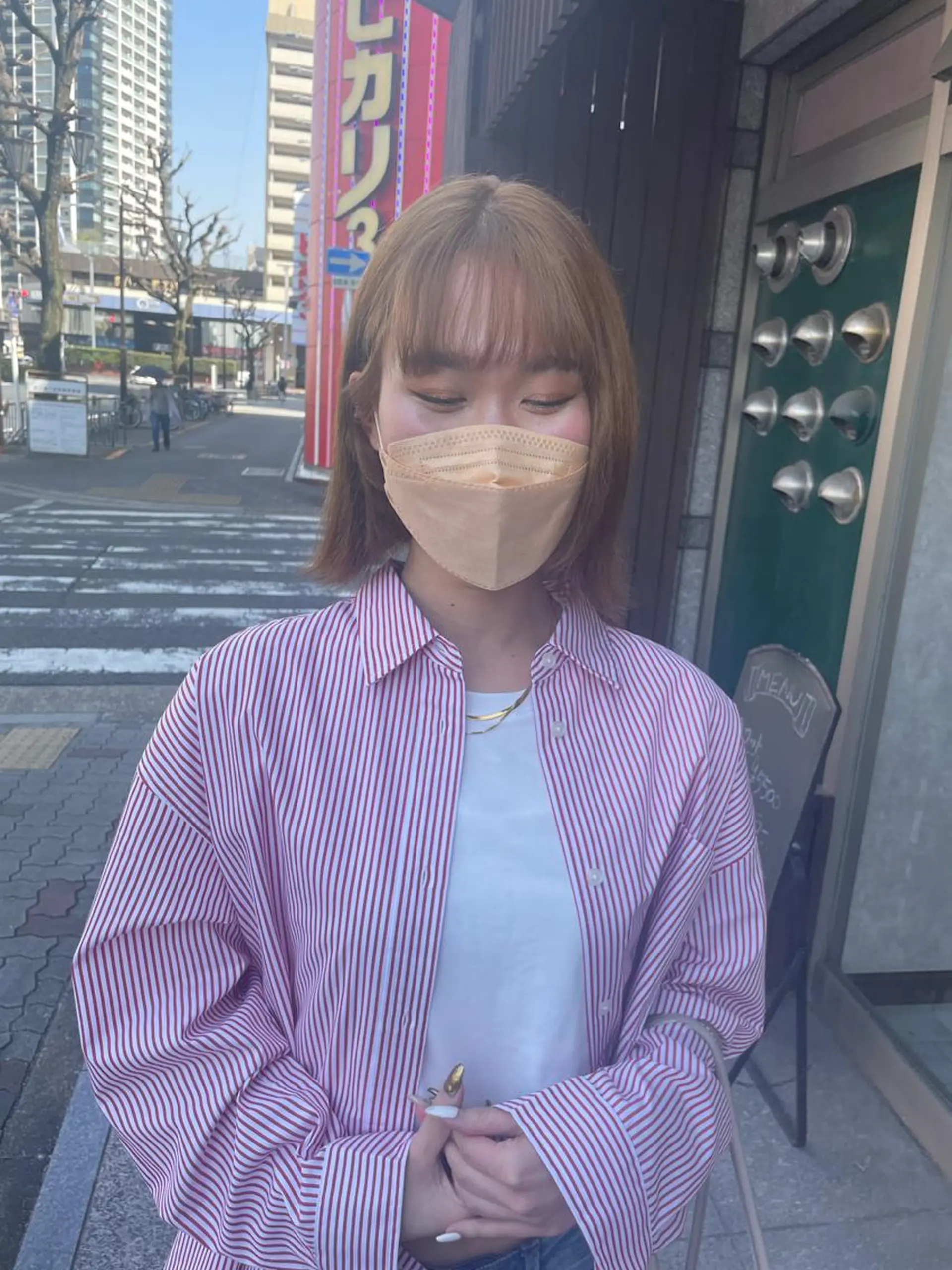 ミディアム カラー 高橋 みく/ minim 暖色のヘアスタイル