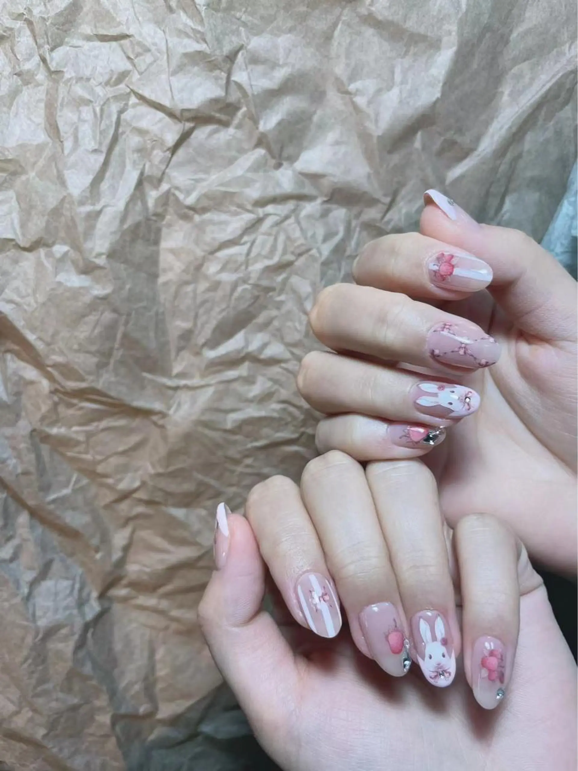 ミディアム 韓国風ヘア めぐみのネイルサロン 惠のネイルデザイン