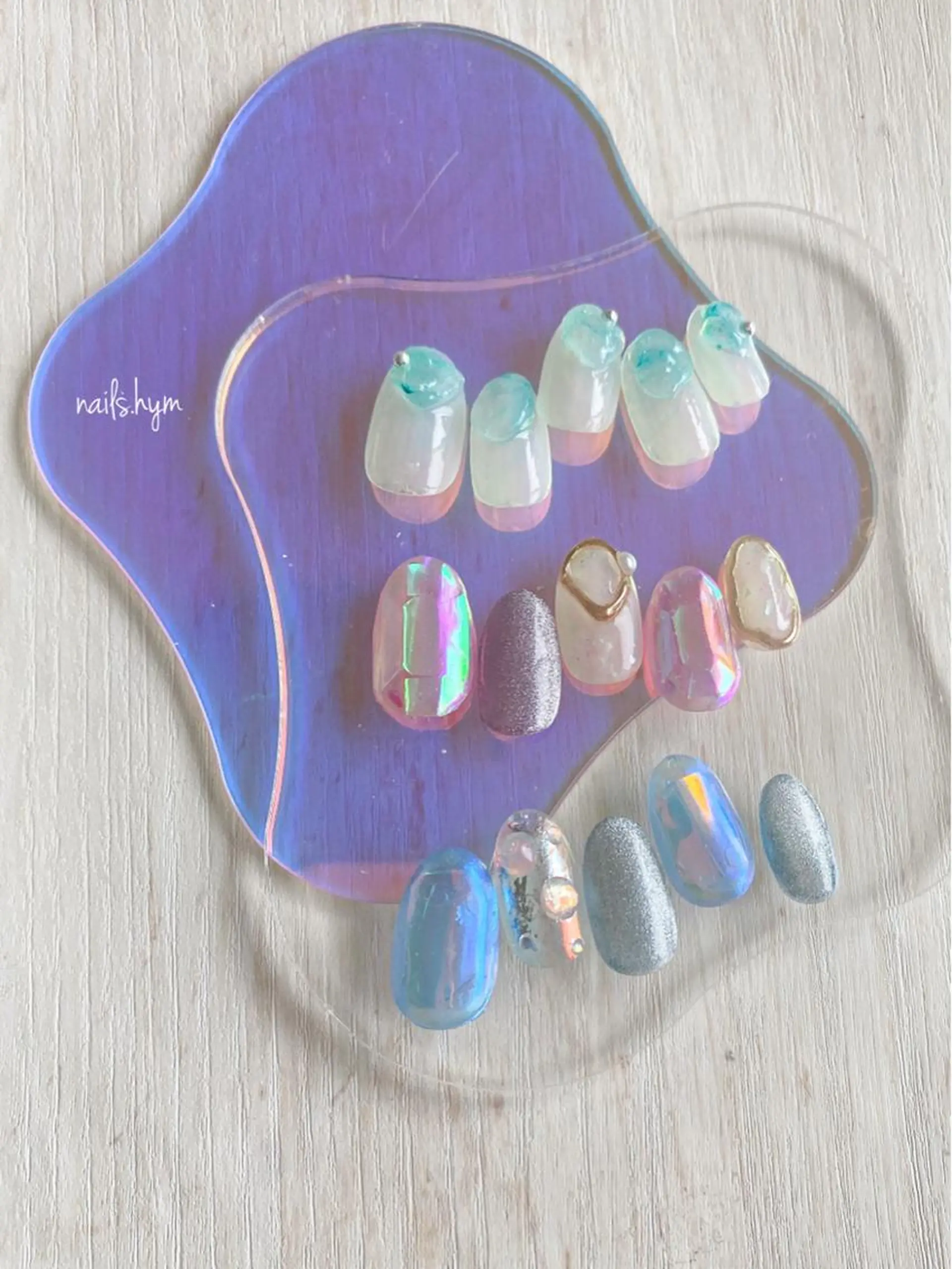 ネイル 氷ネイル・うるうるネイル nails. hymのネイルデザイン