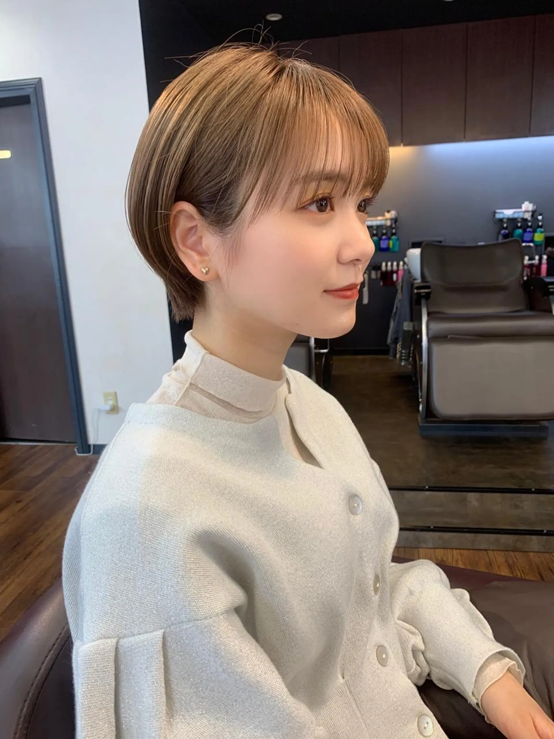 カラー 縮毛矯正/ショート/ レイヤー/畑中正敏のヘアスタイル