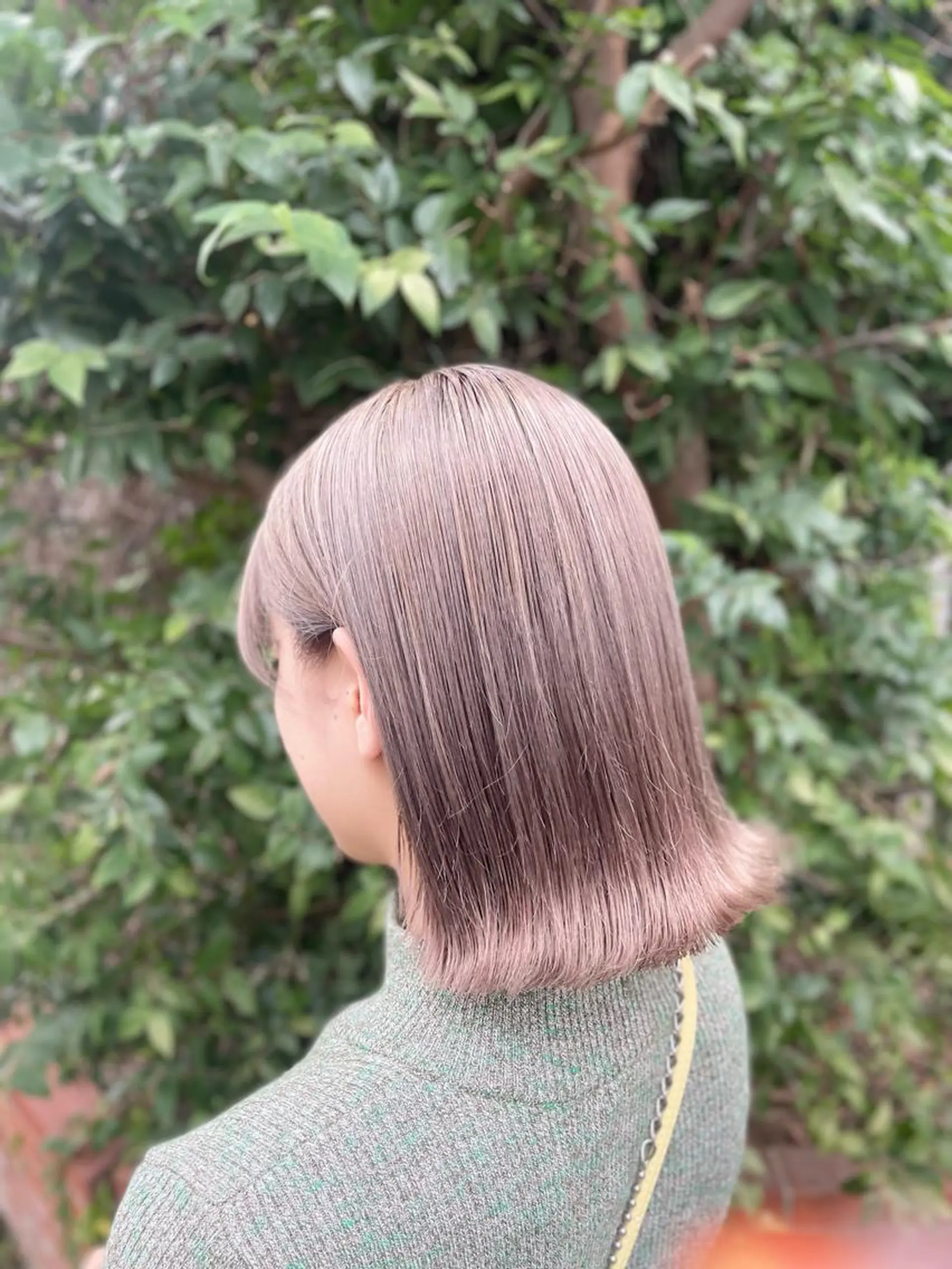 ミディアム 韓国風カラー ボブ ハイライト 髪質改善 韓国風ヘア 【史上最高】口コミ No.1/ナツキのヘアスタイル