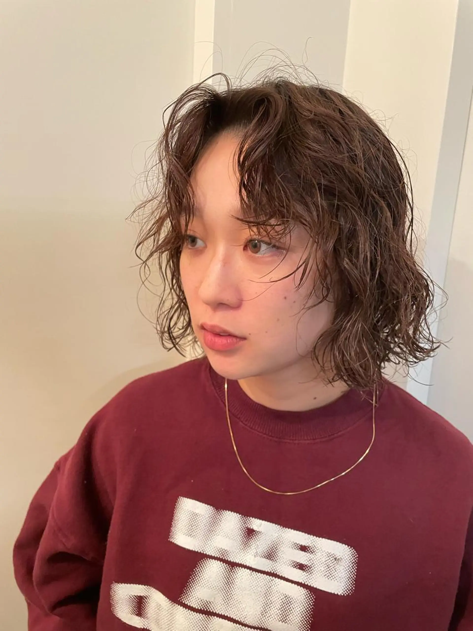 ミディアム ミディアムパーマ ボブ カット パーマ トリートメント コスメパーマ 佐藤　諒のヘアスタイル