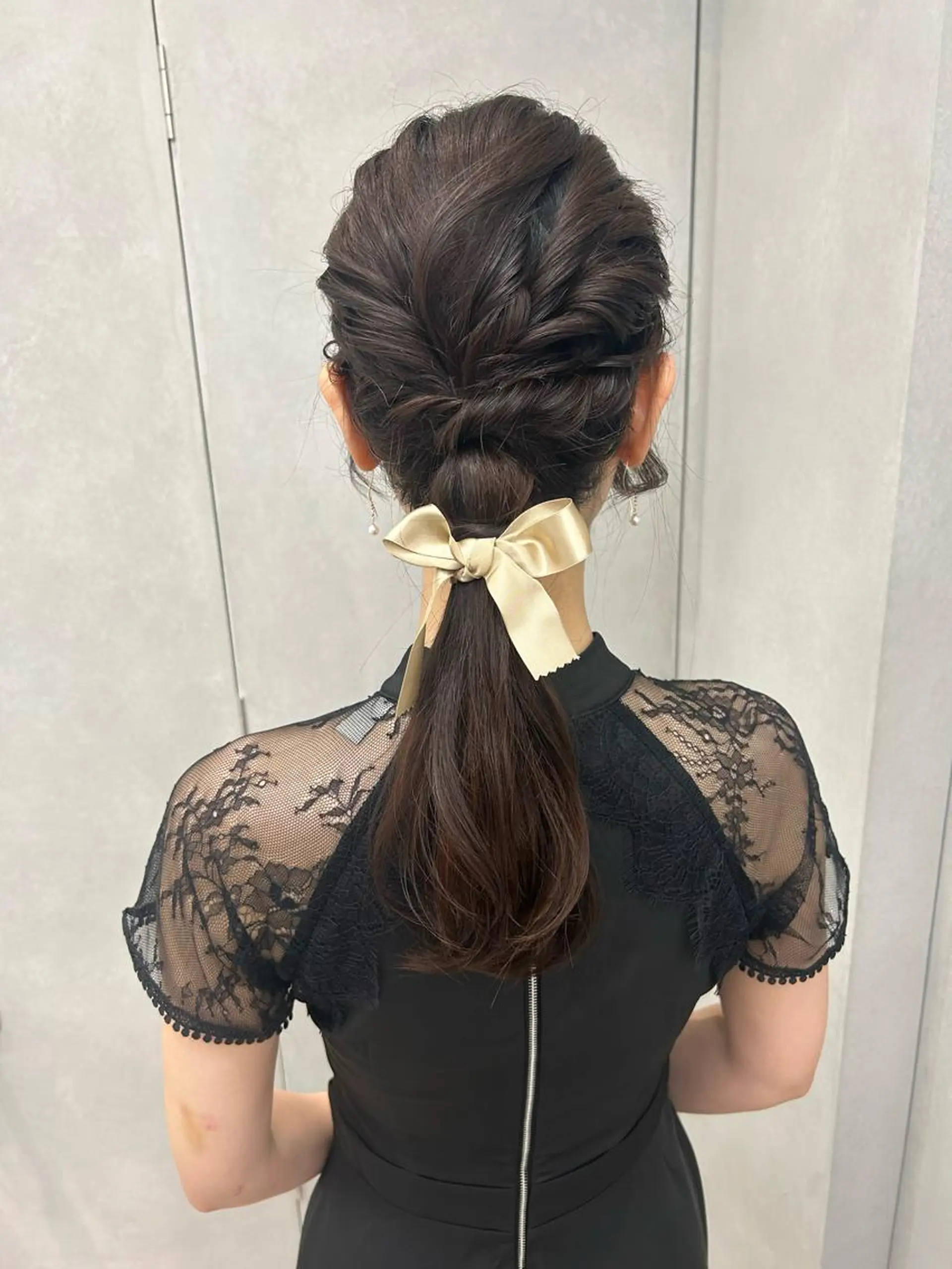 セミロング 卒業式ヘアセット🎀 ヘアアレンジのヘアスタイル