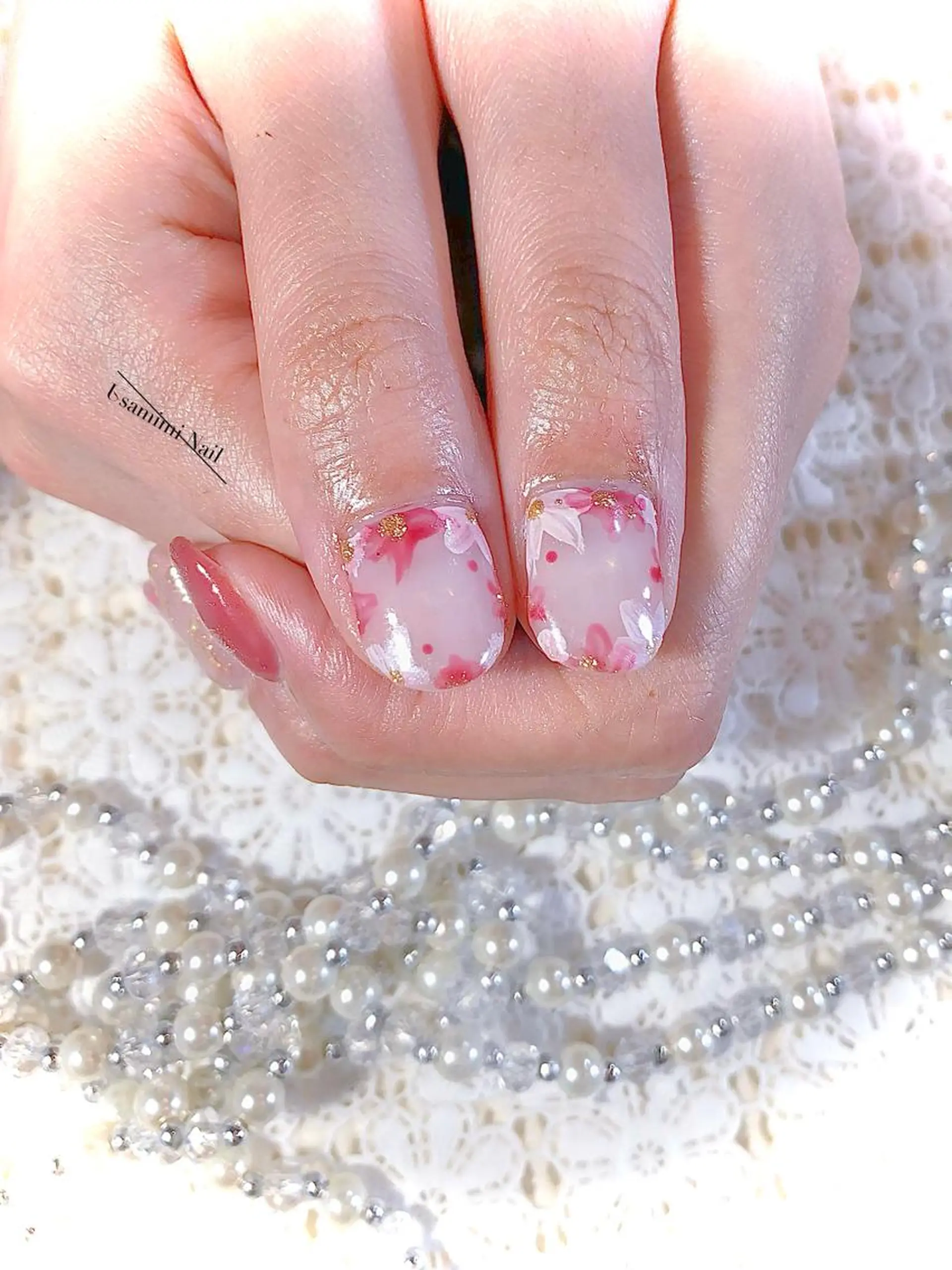 ショート ネイル ハンドネイル USAMiMi 🐰💕のネイルデザイン