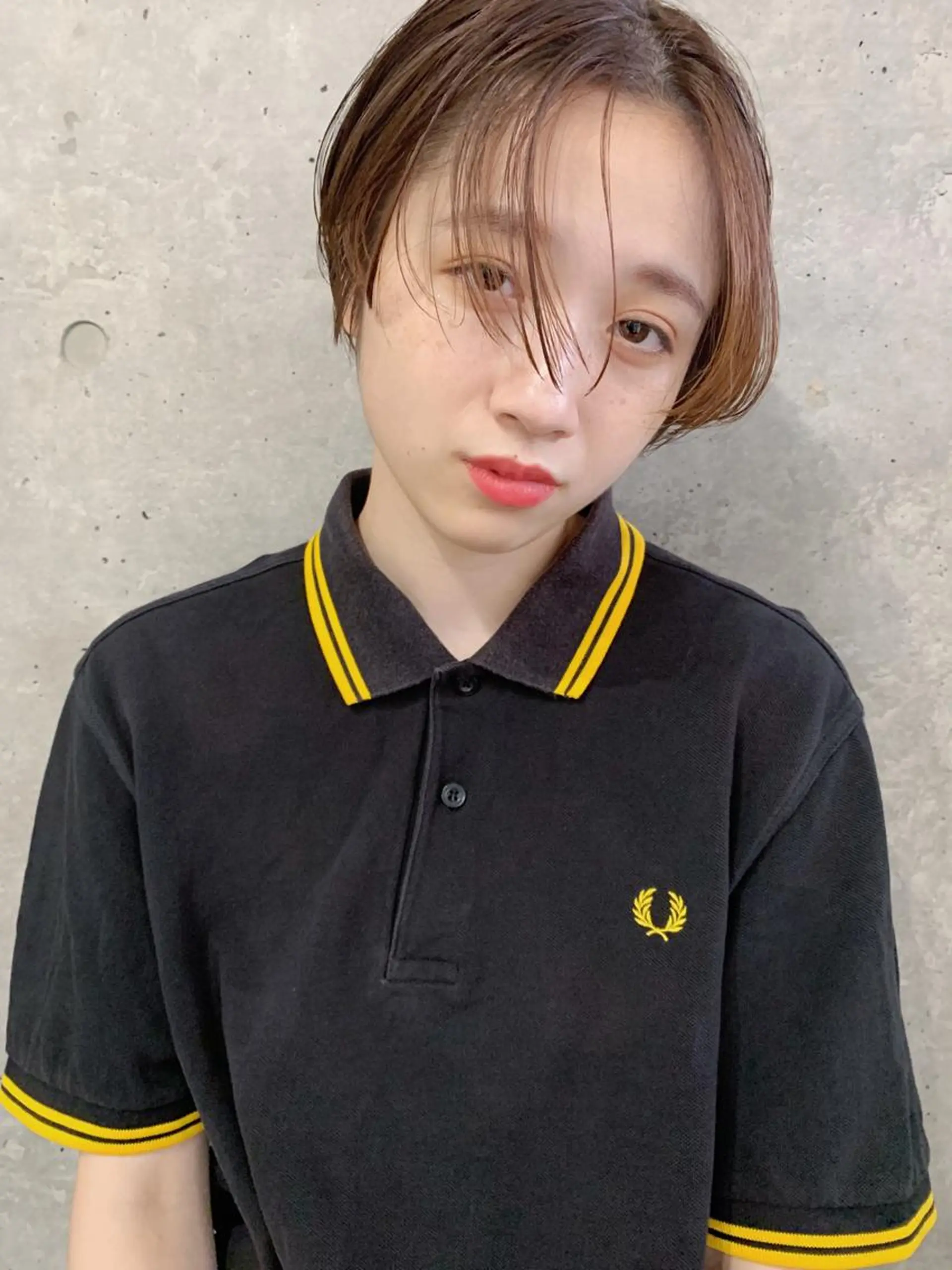 ショート カラー ボブパーマコテ巻き風 パーマNo1深江秀平のヘアスタイル