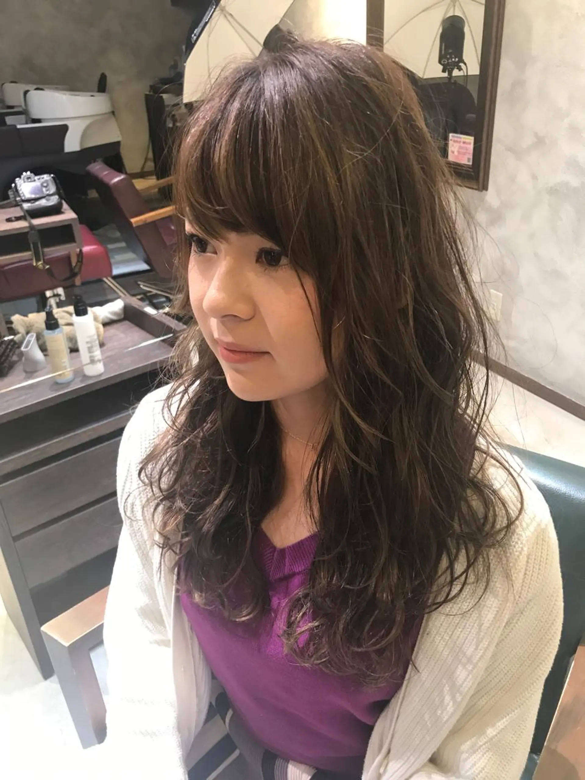 ロング カラー グラデーションカラー ハイライトカラー ラベンダーカラー ハイライト 松村 崇弘のヘアスタイル