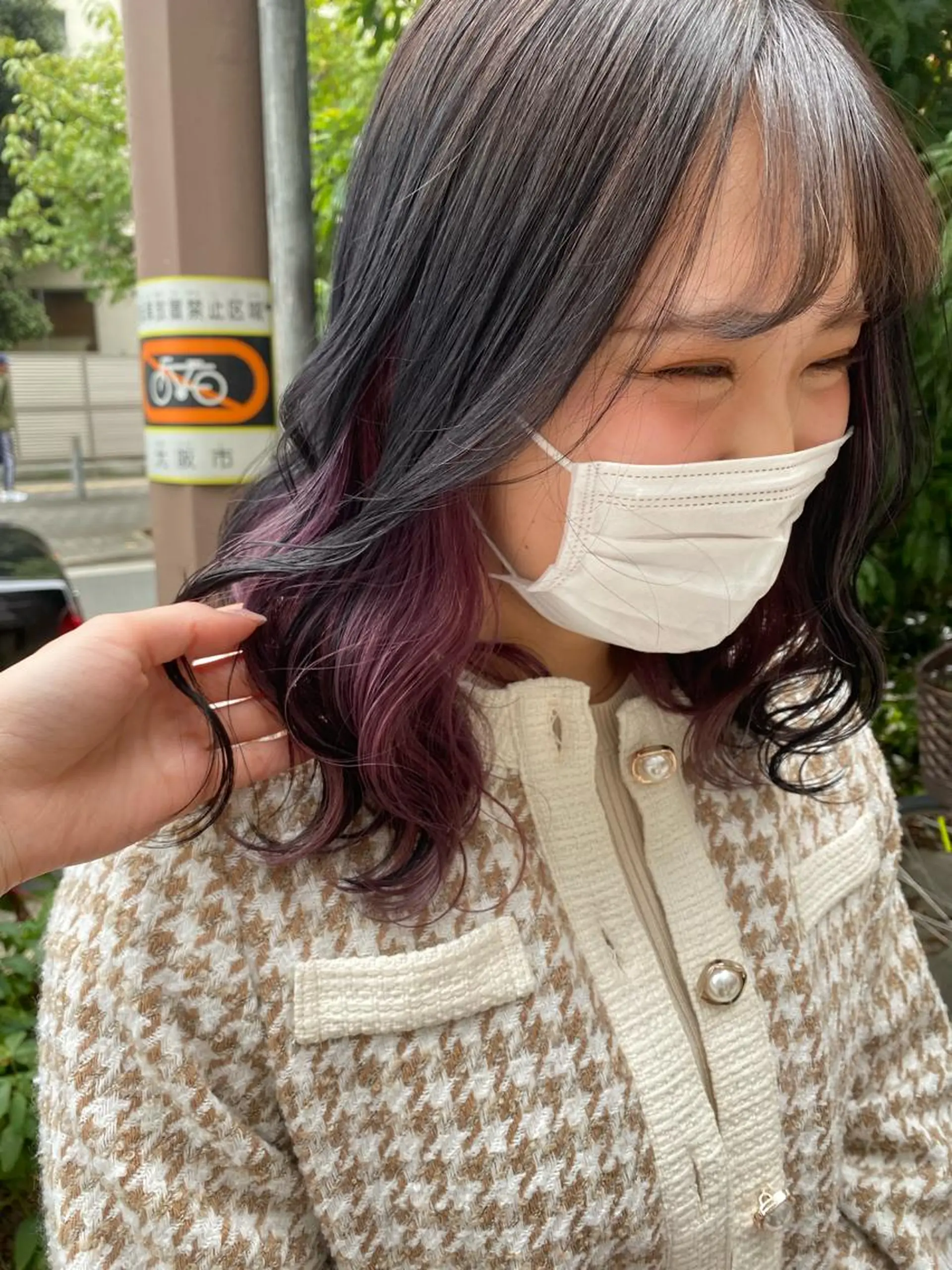 ミディアム ヘアカラー トリートメント ヘッドスパ 大野 美紅のヘアスタイル