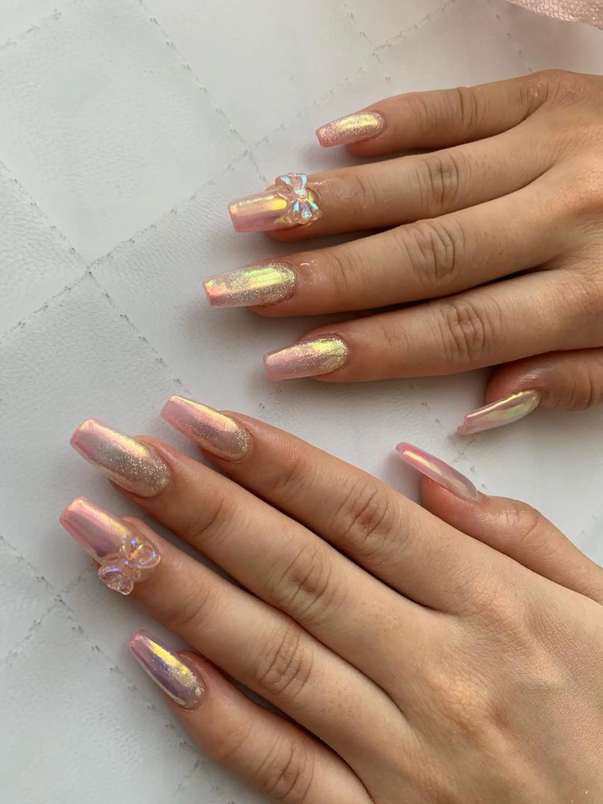 ネイル 氷ネイル・うるうるネイル ピンク ハンドネイル Nail &Beauty Salon ☆Kirari☆所属・ビューティサロン ☆Kirari☆のネイルデザイン