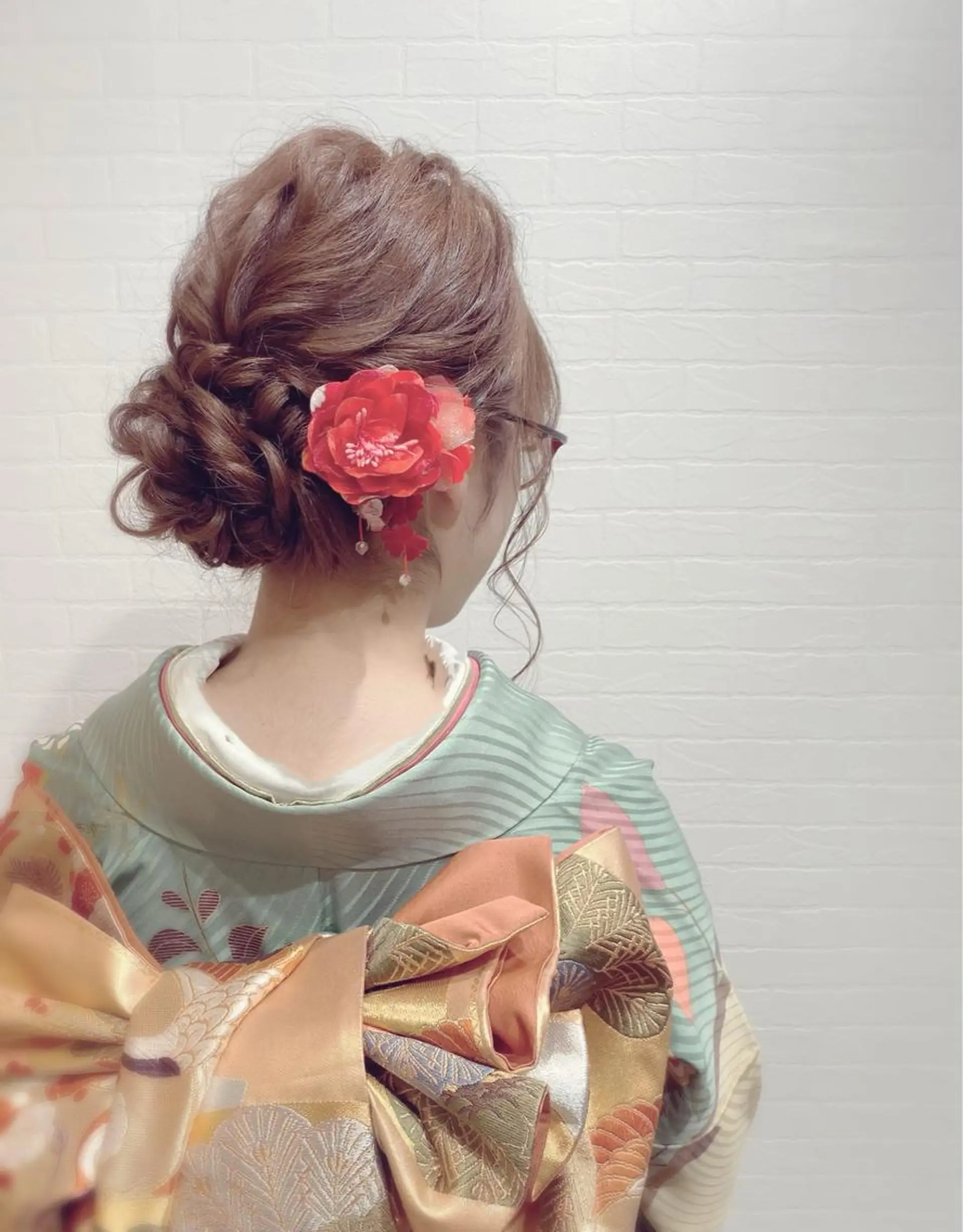 セミロング ヘアアレンジ 着付け GRANLUSSO 〜グランルッソ駅前店所属・木口 嘉美のヘアスタイル