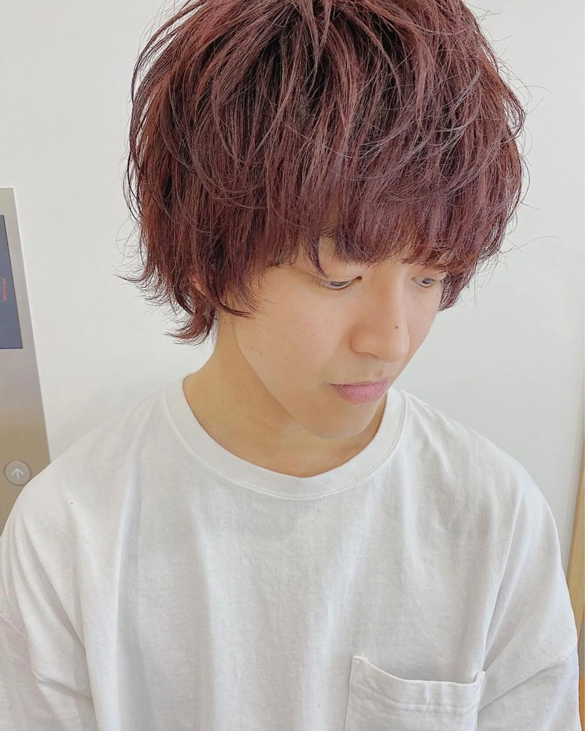 ショート カラー パーマ ヘアアレンジ メンズ キッズ カット パーマ umu.［韓国ヘア /ダウンパーマ］のヘアスタイル