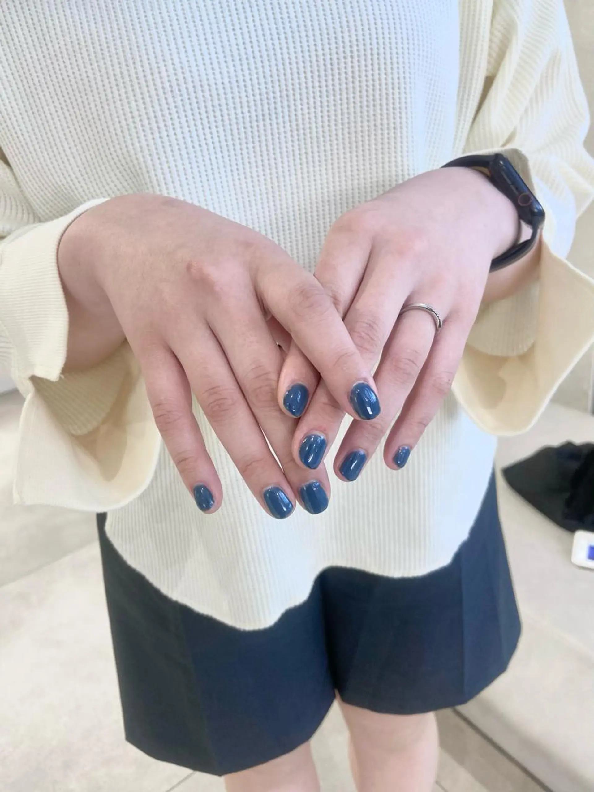 ネイル ネイビー ハンドネイル 🎀韓国レイヤー特化 🎀ベージュ/ミクのヘアスタイル
