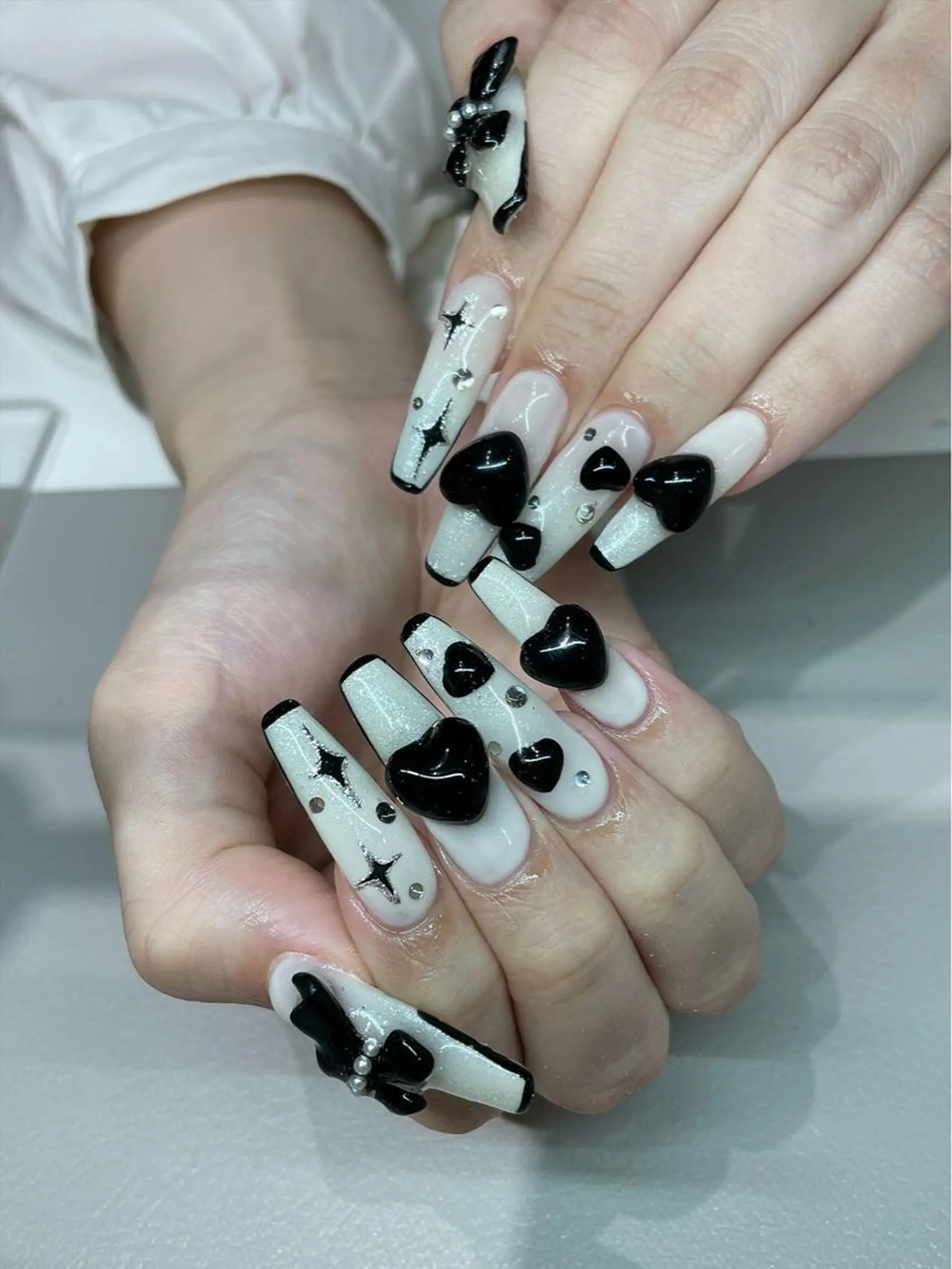 ネイル ハート 長さだし専門店 M2 rikaのネイルデザイン