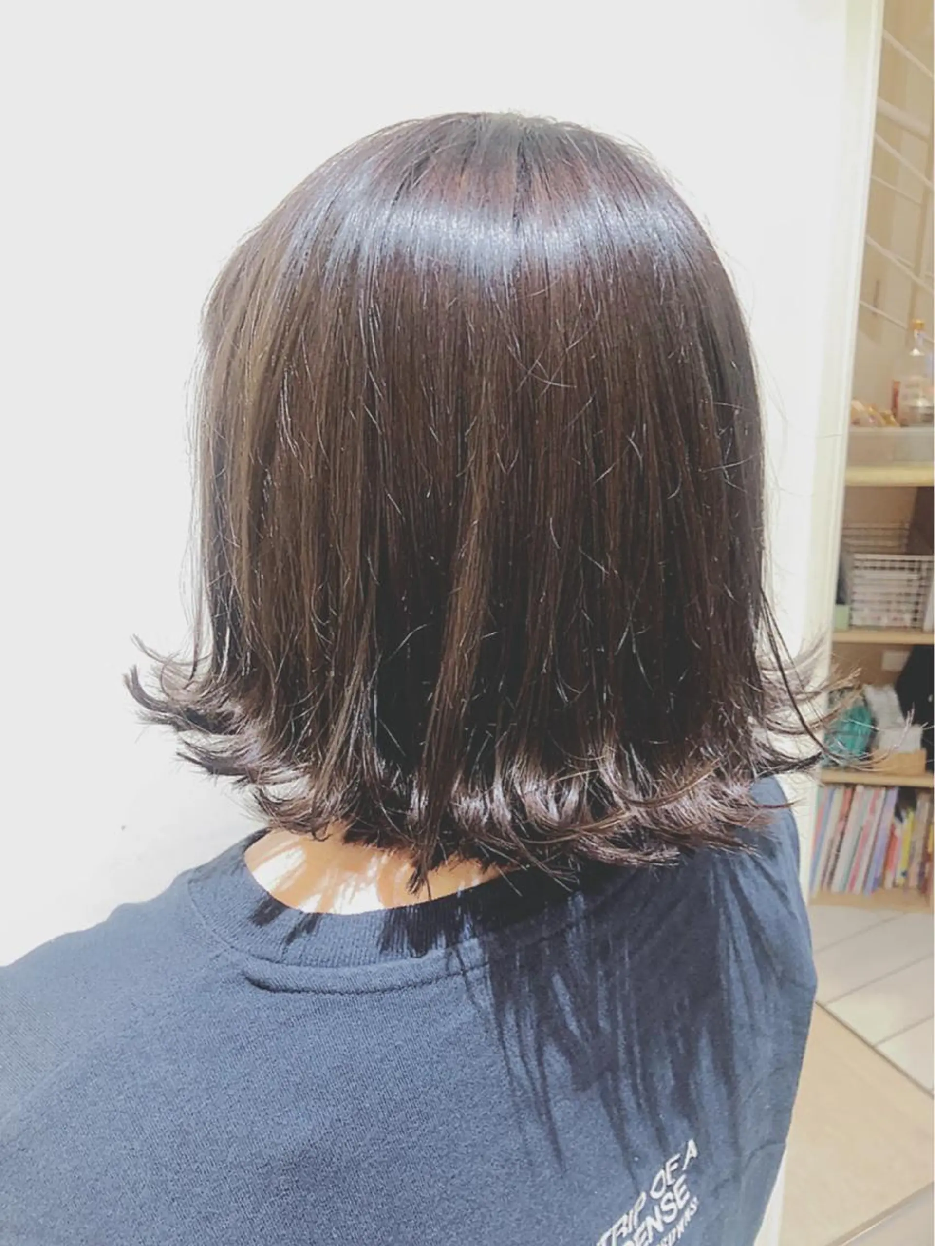 ミディアム ボブ カット ヘアカラー トリートメント MeL 横浜/ MIHOのヘアスタイル