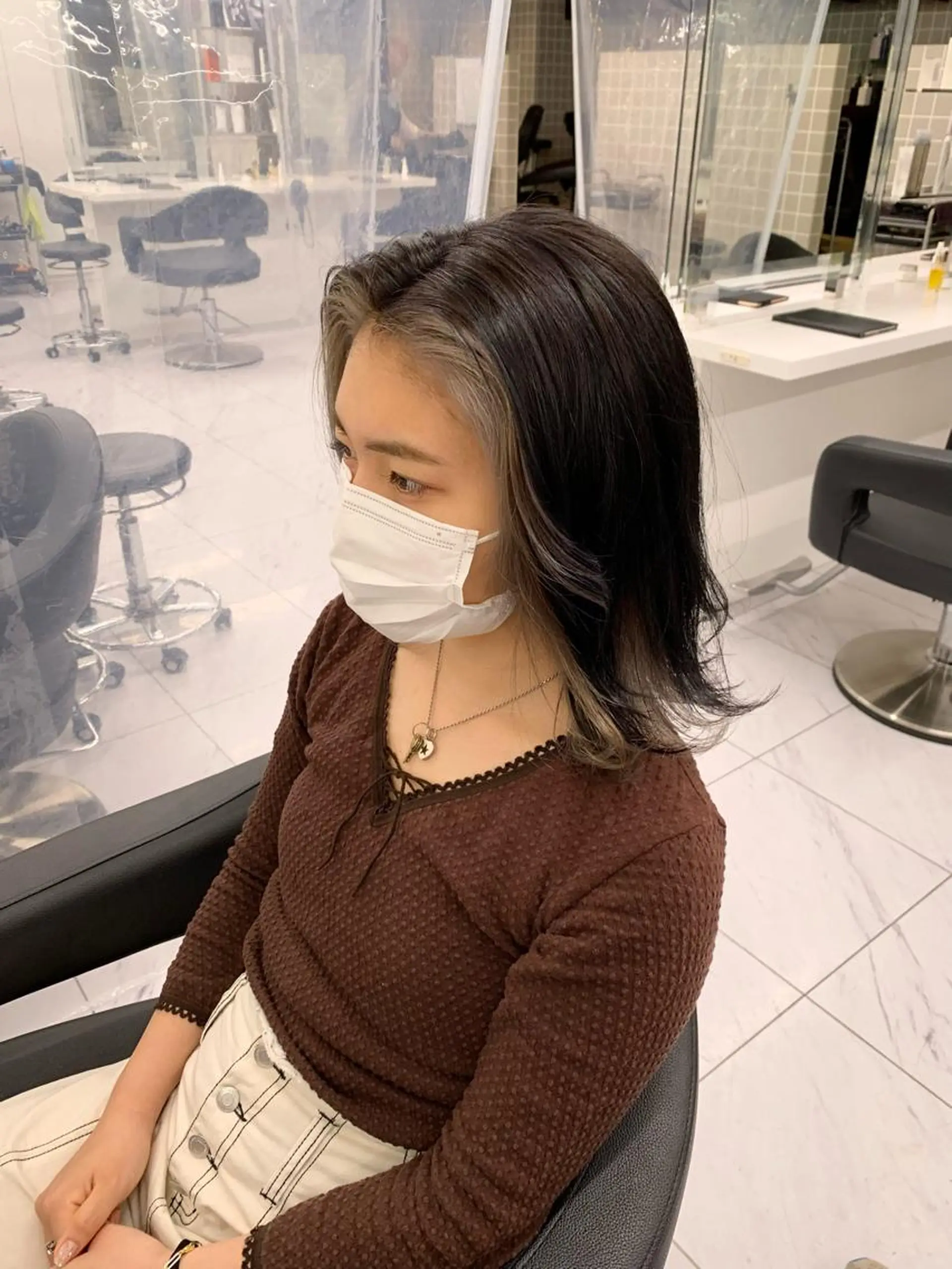 セミロング カラー ヘアアレンジ neon hair所属・🩵 JURI🩵のヘアスタイル