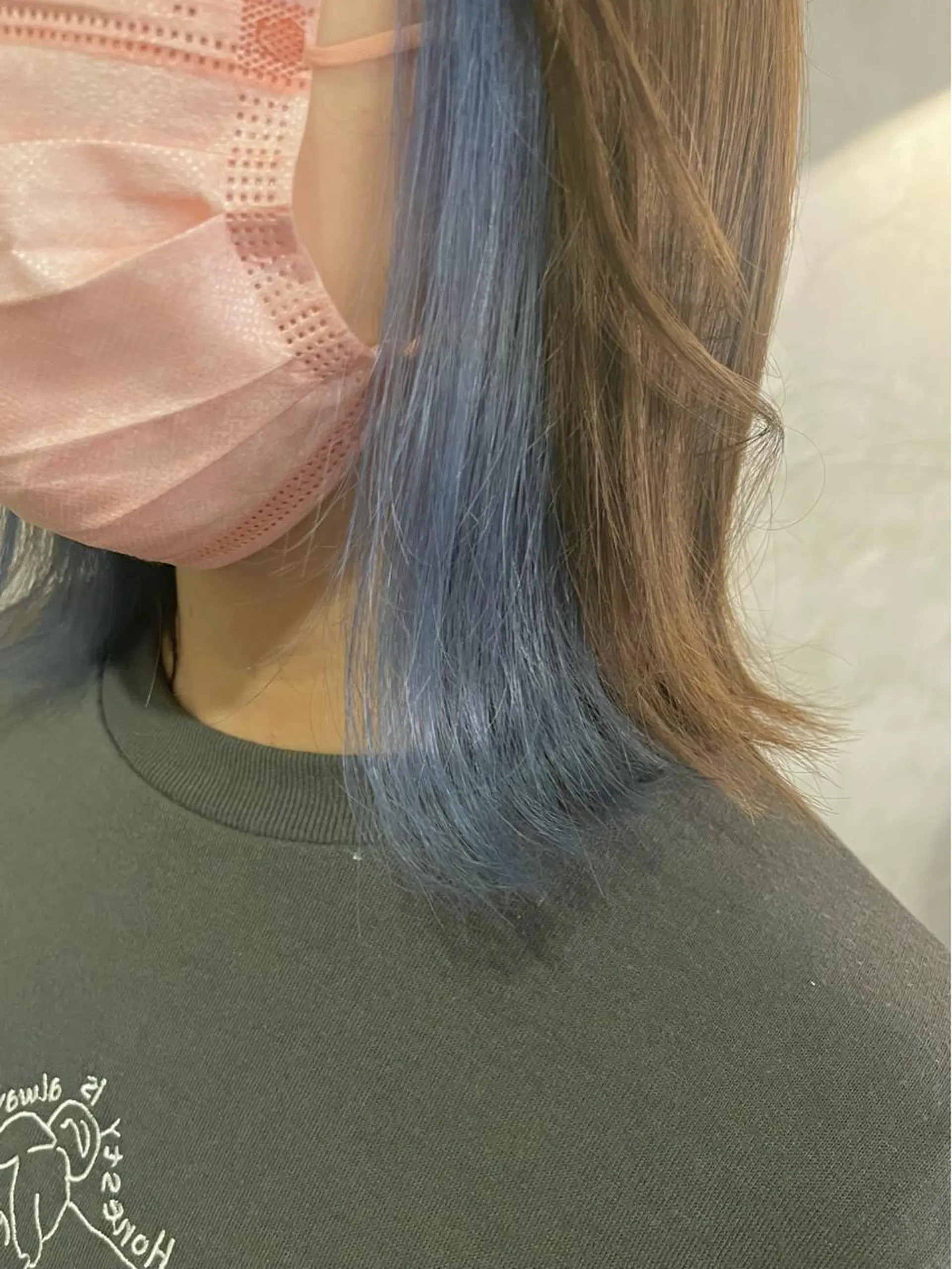ミディアム カラー ブルーカラー ヘアカラー FUJINO RYOのヘアスタイル