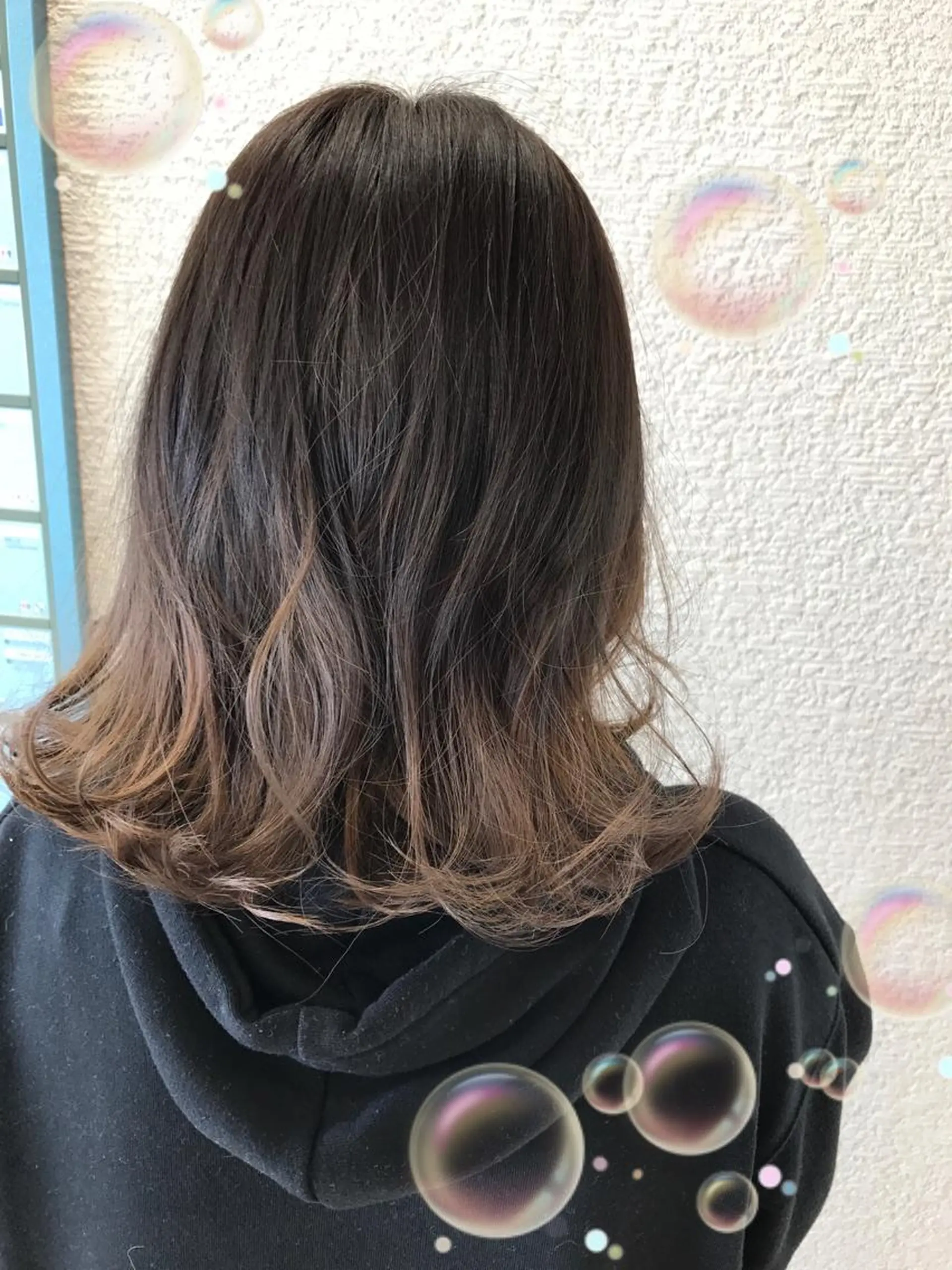 ミディアム カラー アッシュ ベージュカラー グラデーションカラー ボブ 卒業式のヘアスタイル 高橋恵🌈生え癖改善 ウルフ/レイヤーのヘアスタイル