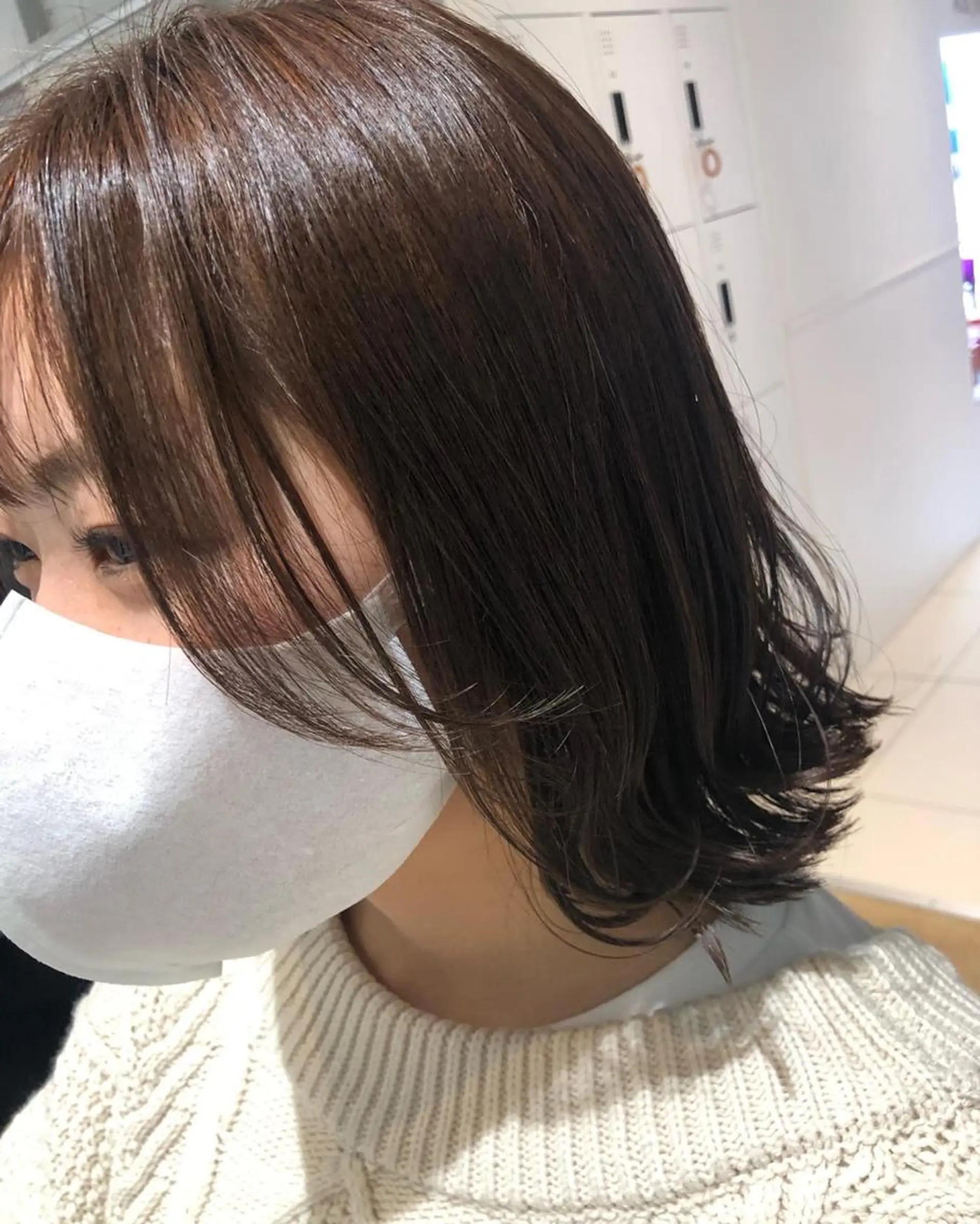 ミディアム カラー アディクシーカラー -5歳大人ﾊｲﾗｲﾄ ✨津嘉山のヘアスタイル