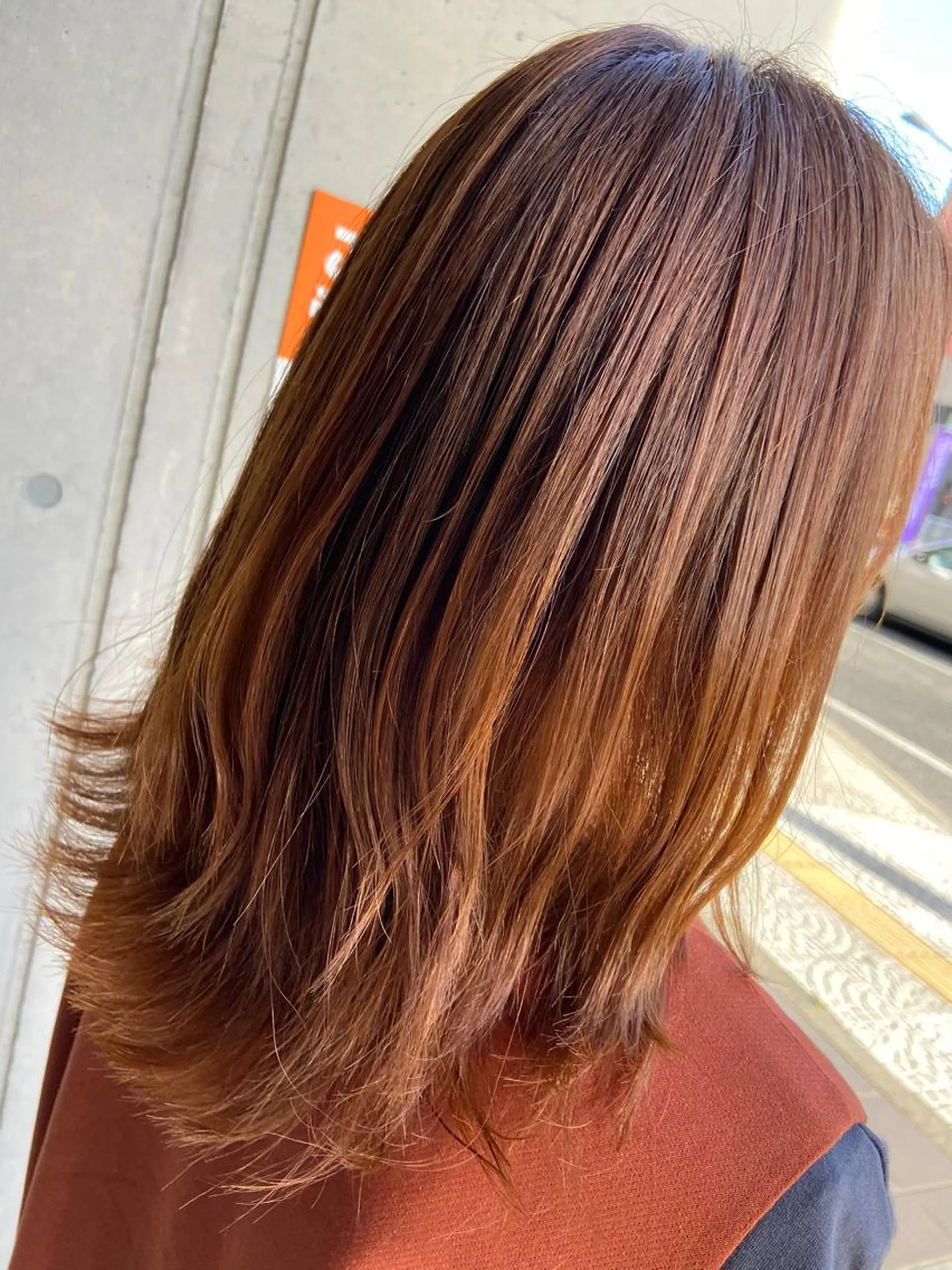 セミロング カラー アッシュ ブリーチ 韓国風ヘア インナーカラー指名 No.1菊池柊真のヘアスタイル