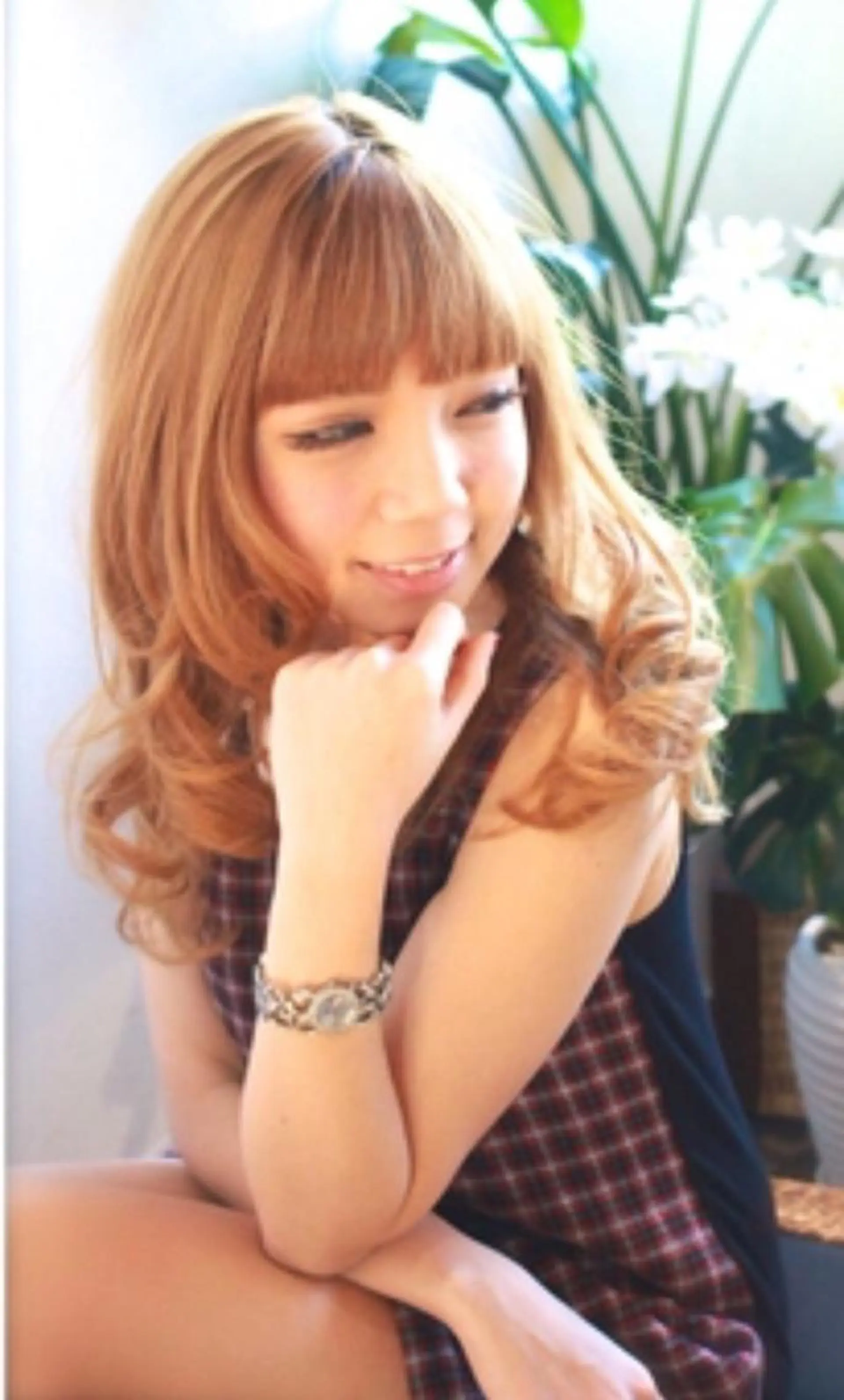 ミディアム セミロング カラー パーマ 髪質改善 ami byAbsoのヘアスタイル