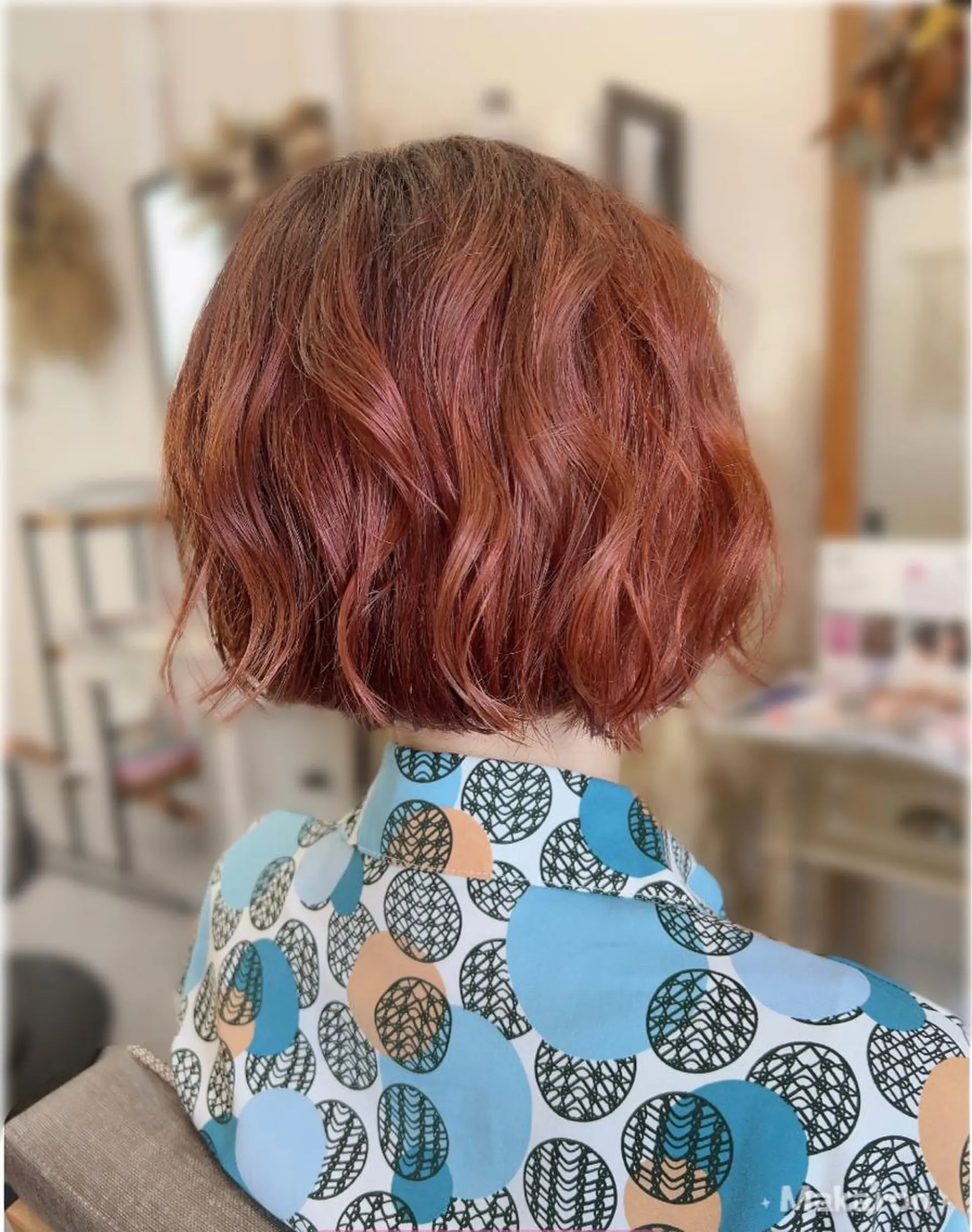 カラー ケアカラー オレンジ カット ヘアカラー トリートメント hair works raptureのヘアスタイル