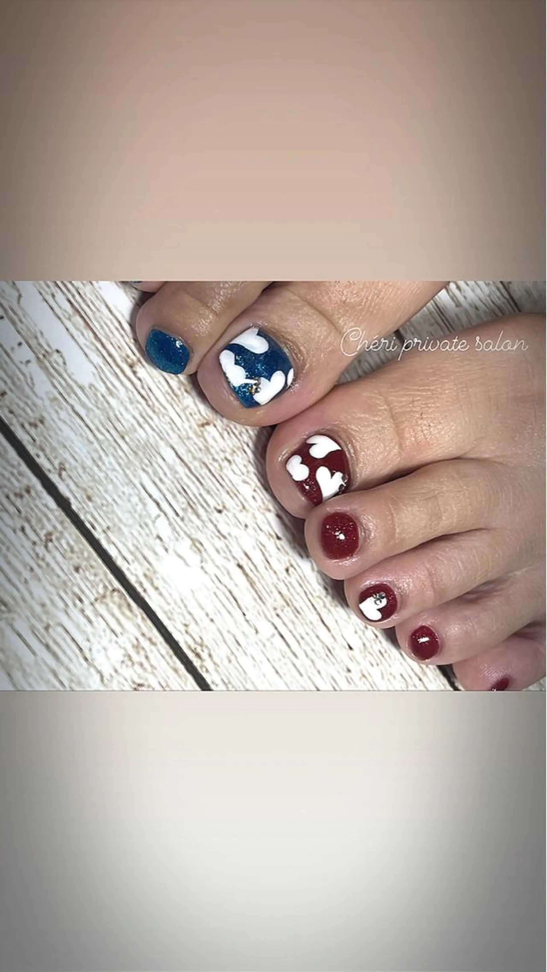 カラー ネイル Chérinail 爪のお手入れのネイルデザイン