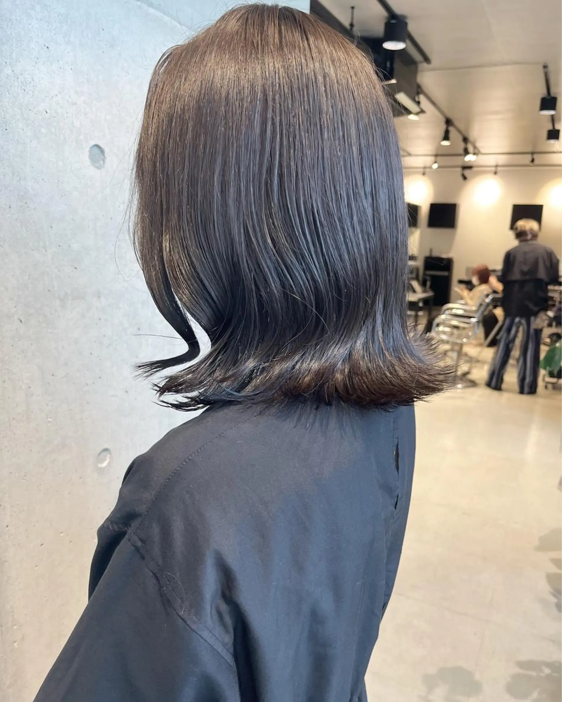 ミディアム カラー 透明感/オリーブ/ グレージュ/YUKAのヘアスタイル