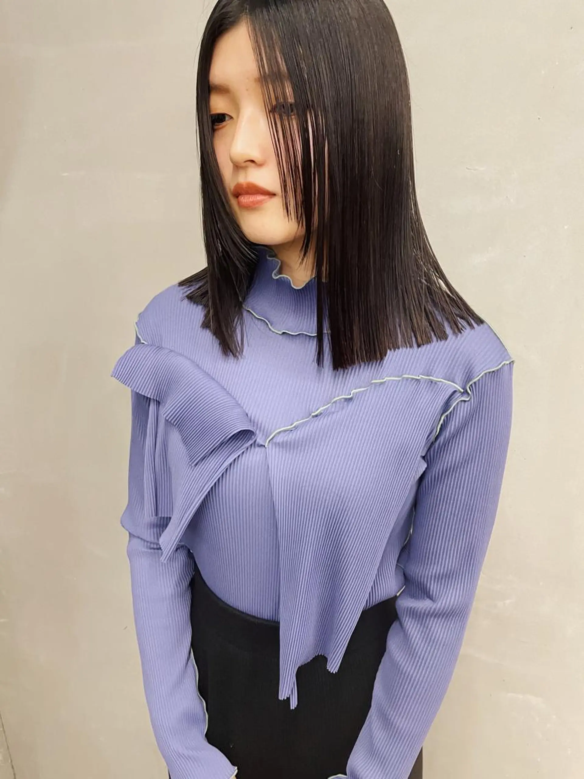 ミディアム カラー カット ヘアカラー トリートメント センスをお届けします 大谷将生INFPのヘアスタイル