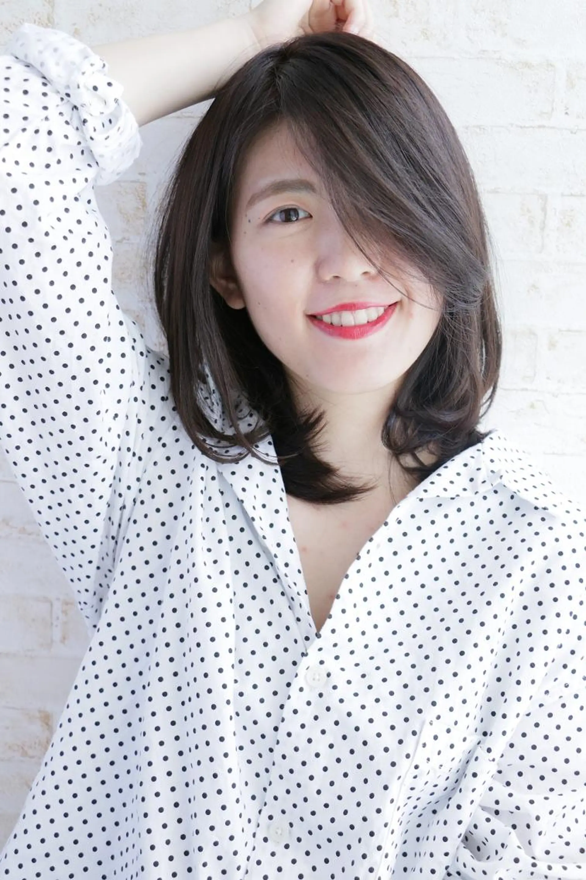 ミディアム 角 大輔のヘアスタイル