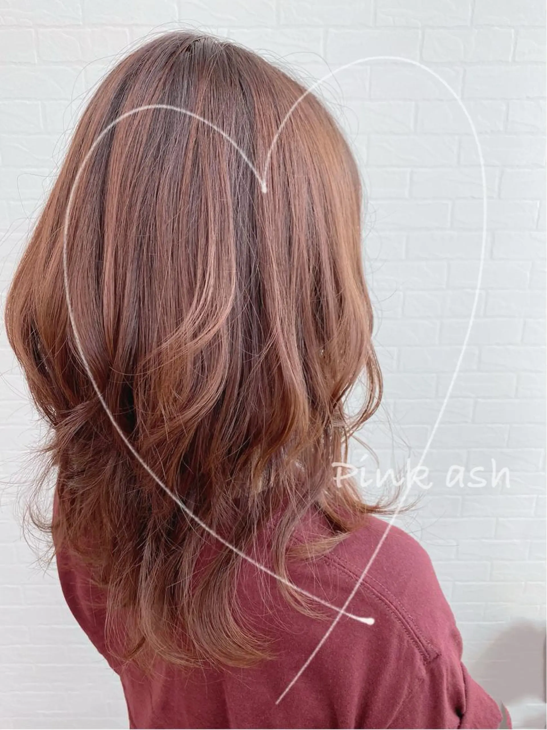 ミディアム カラー アッシュ ベージュカラー ピンクカラー ピンクアッシュ GRANLUSSO 〜グランルッソ駅前店所属・木口 嘉美のヘアスタイル