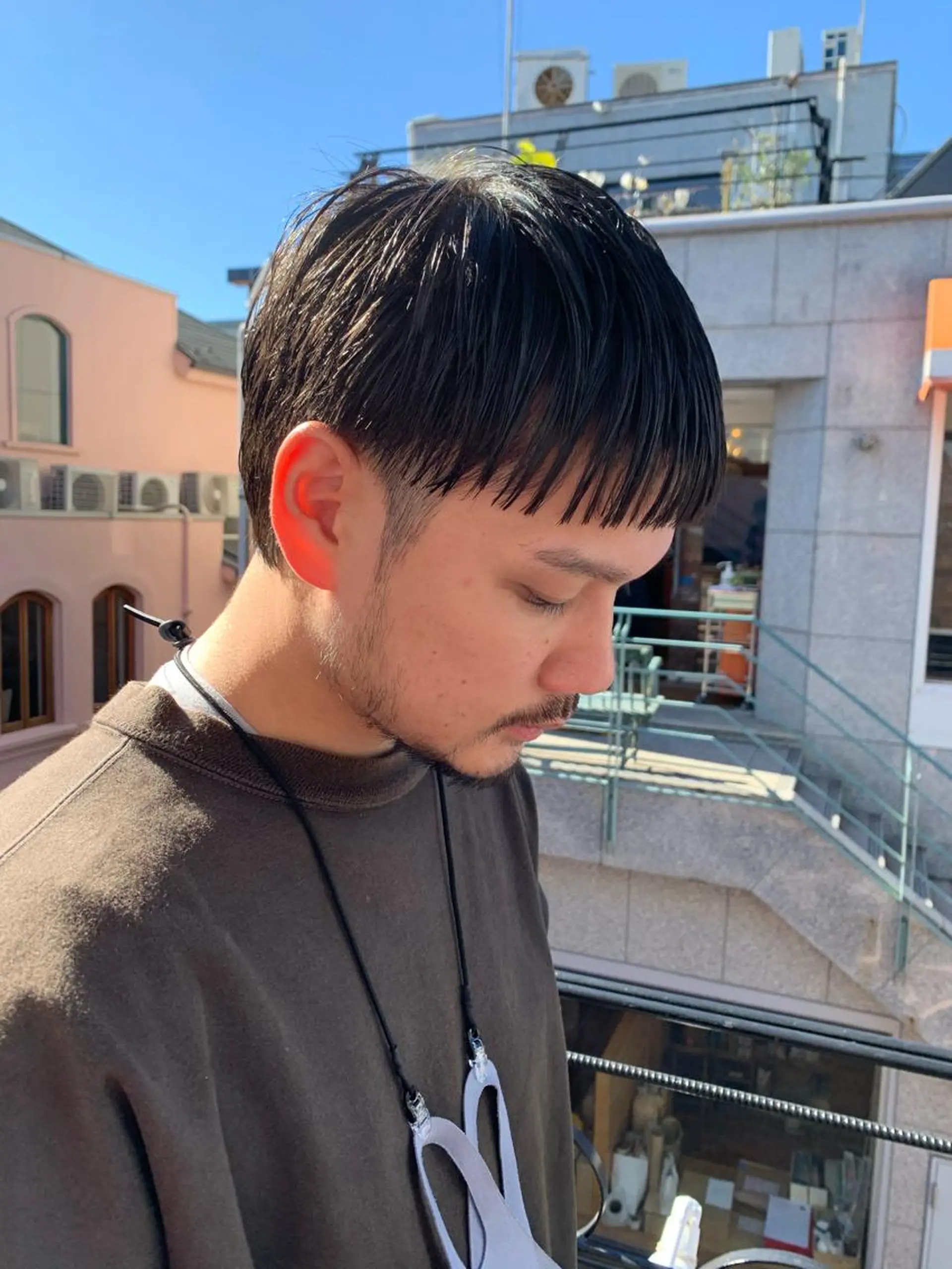 ショート パーマ メンズ 平 ちひろのヘアスタイル