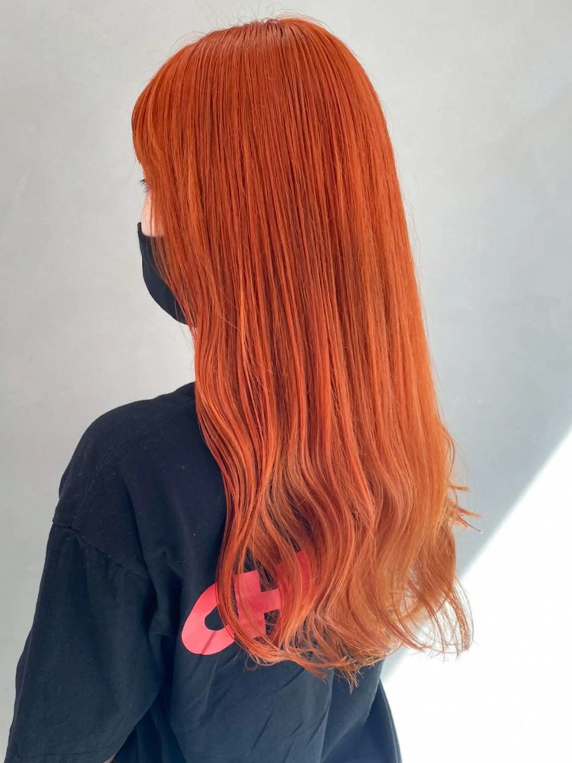 セミロング ヘアアレンジ パーマ カラー オレンジ カット ヘアカラー トリートメント ITbyALBUM 松戸のヘアスタイル