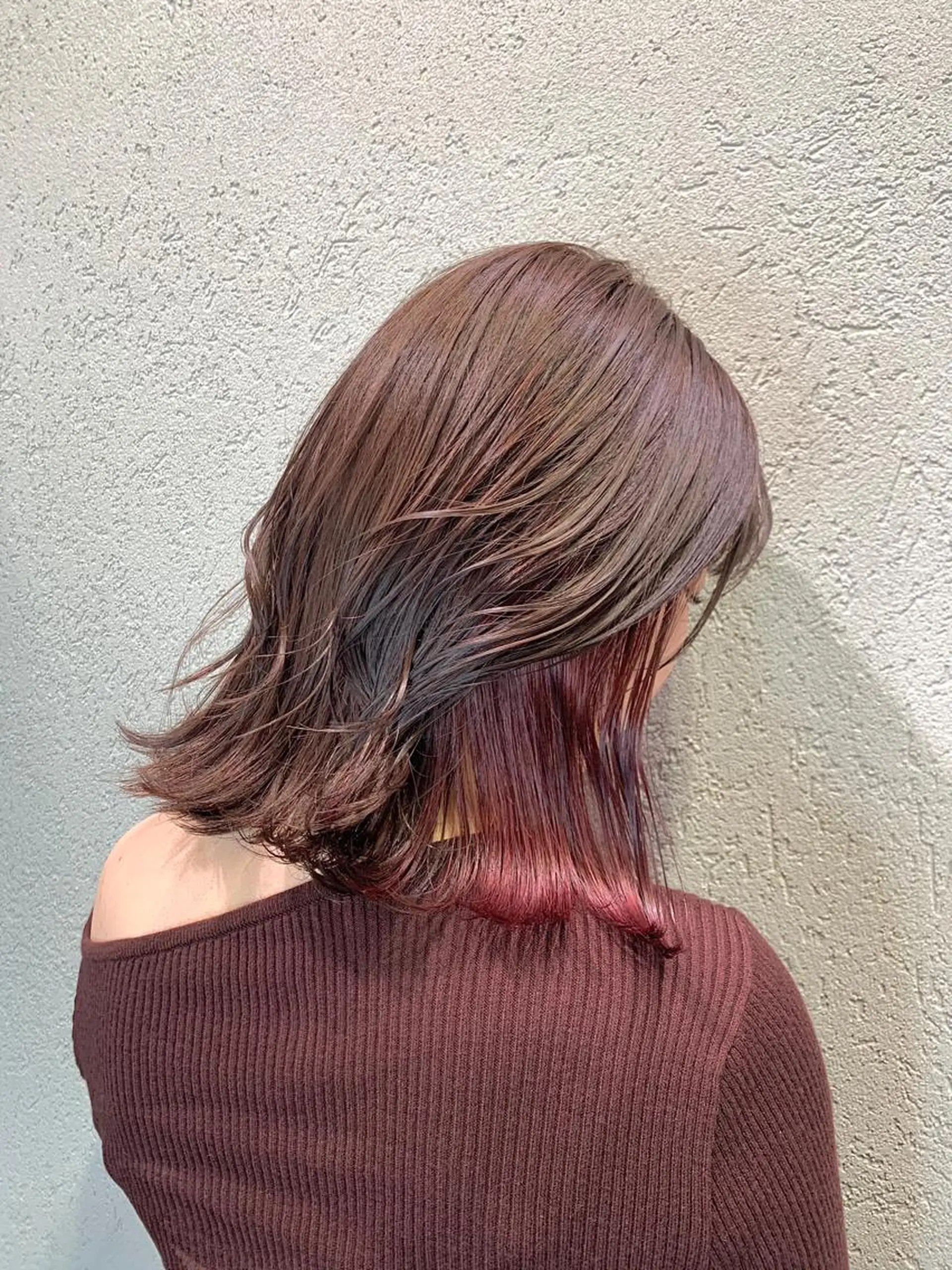 ミディアム カラー カット ヘアカラー トリートメント 酸性ストレート/ブリ ーチなし/中村 匠のヘアスタイル