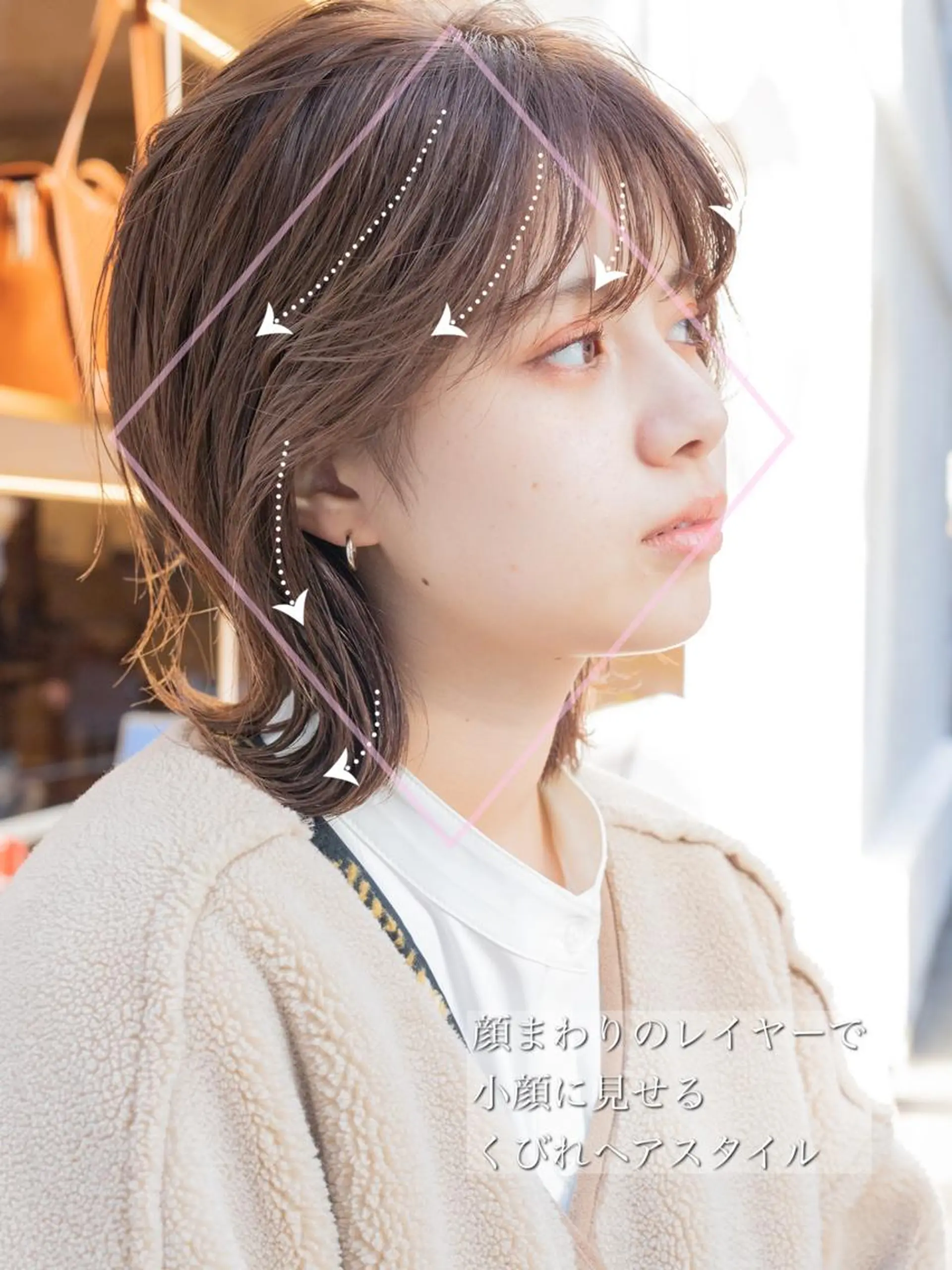 ミディアム くびれヘア 顔周りカット 小顔カット トリートメント 【1日2名様限定】 AFLOAT白川雄副のヘアスタイル