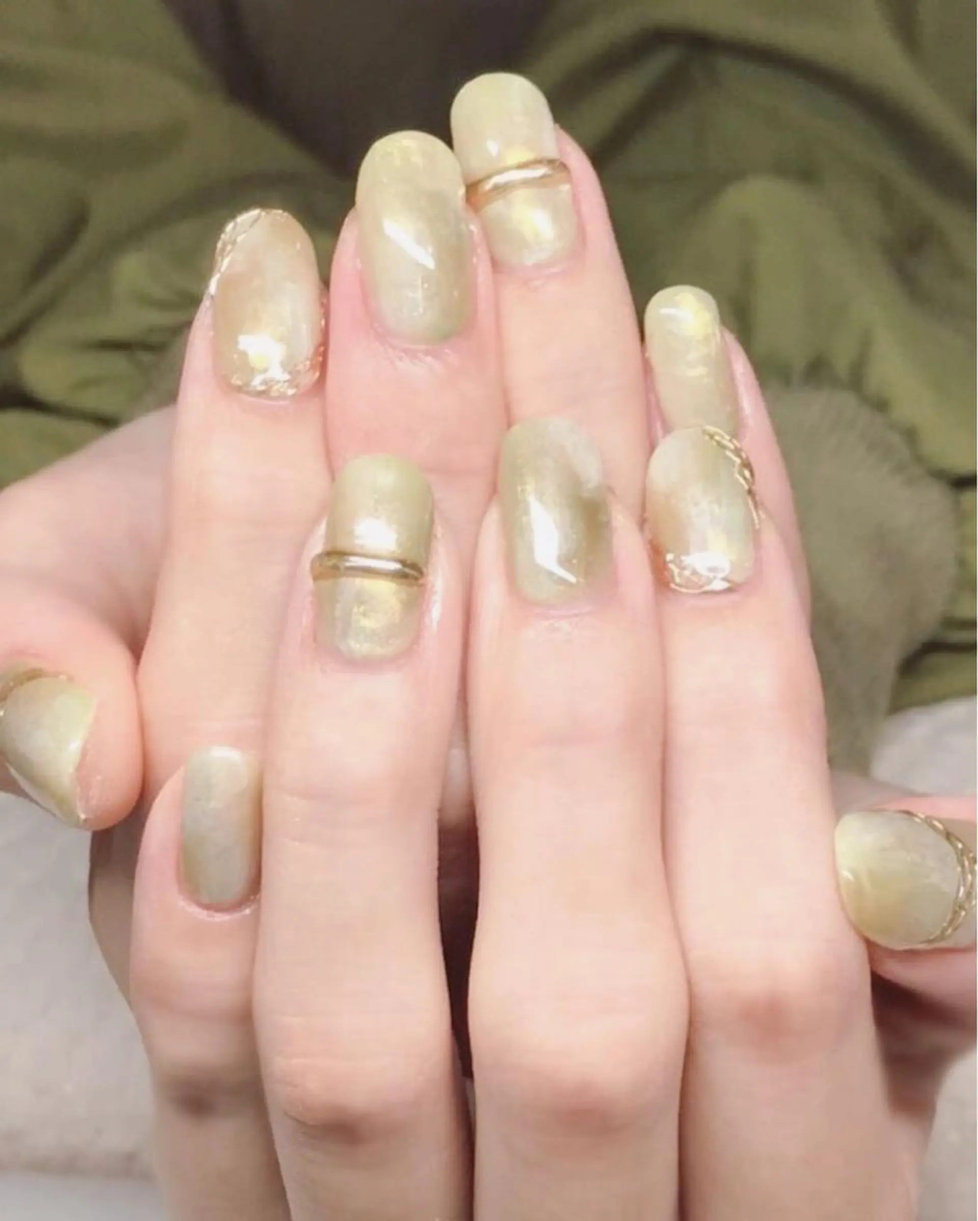 ネイル グリーン Nyanco Nailのネイルデザイン