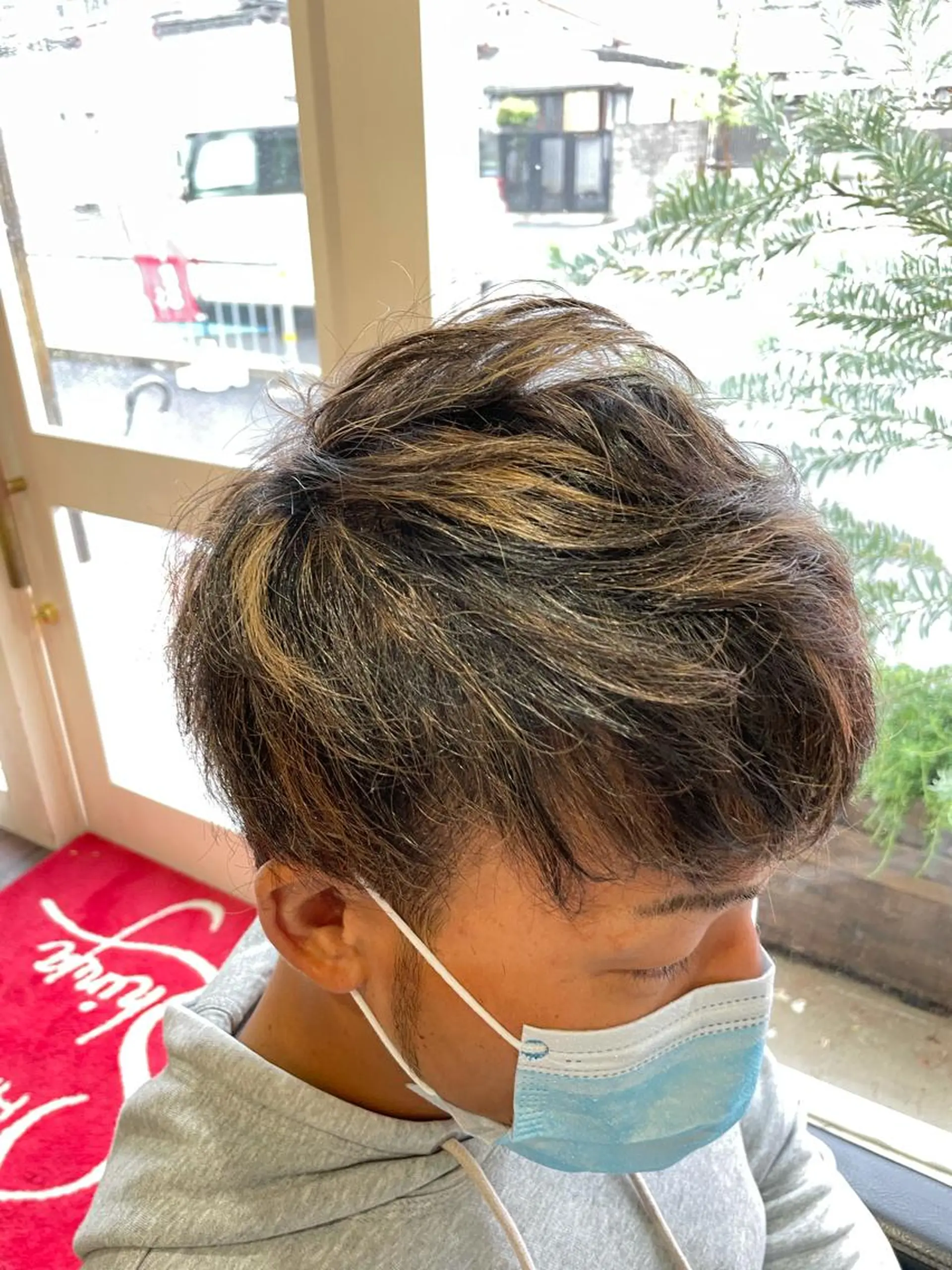 ショート メンズ メンズハイライト ハイライト SHINYA シンヤヘアーズのヘアスタイル
