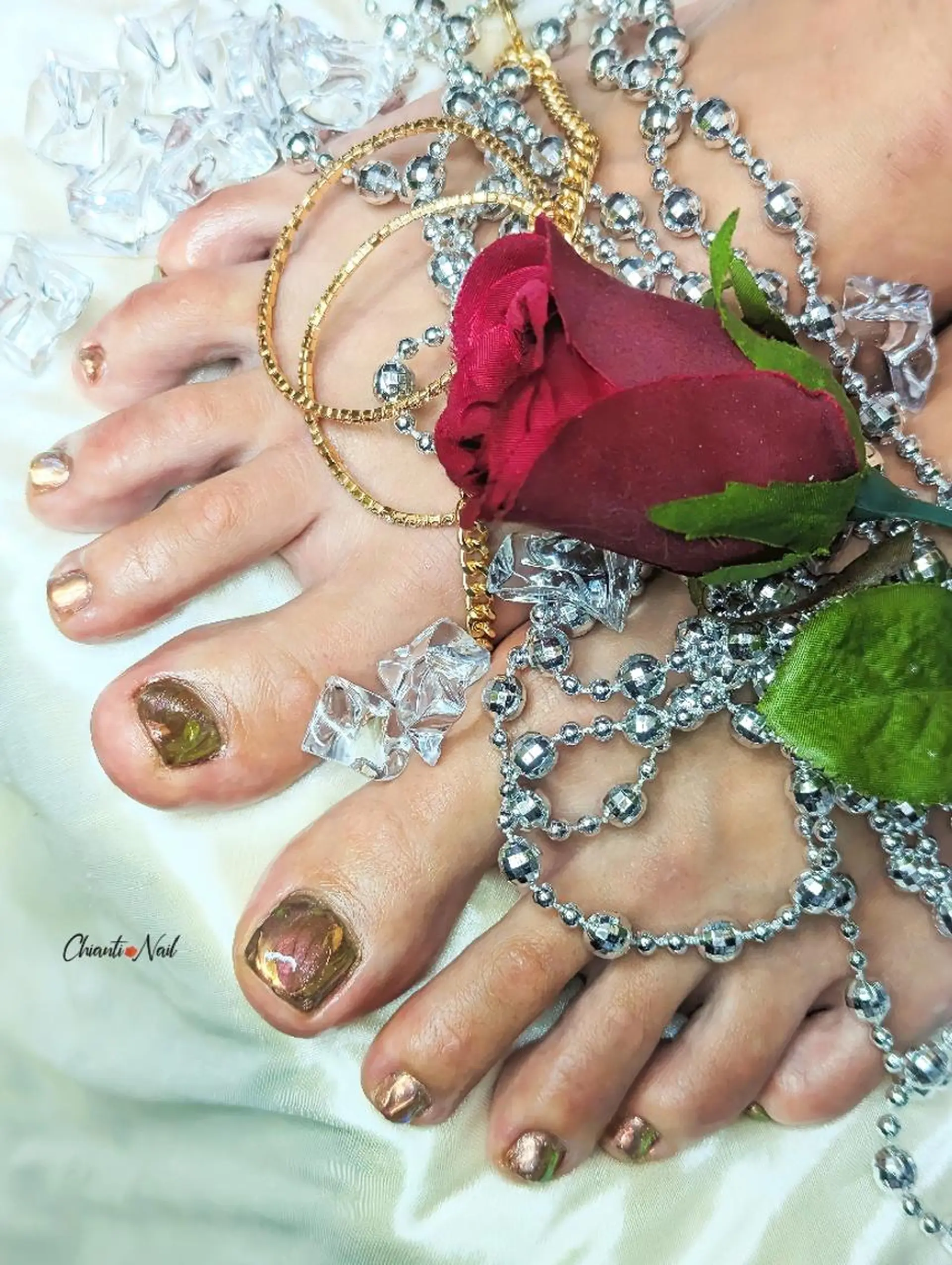 ネイル フットネイル マグネットネイル ミラーネイル ニュアンスネイル Chianti Nailのネイルデザイン