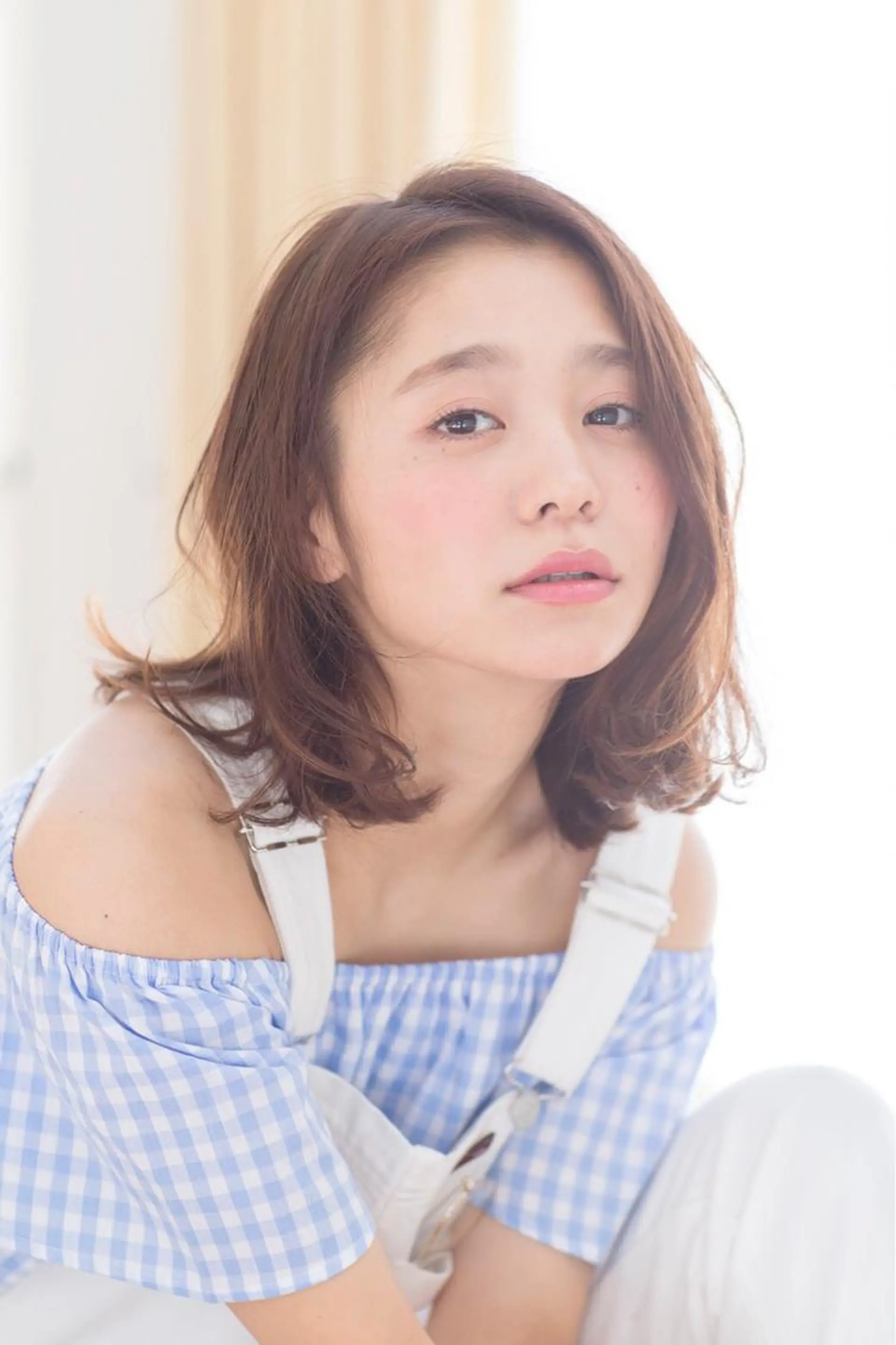 ミディアム カラー カット ヘアカラー トリートメント 岩渕 由里香のヘアスタイル