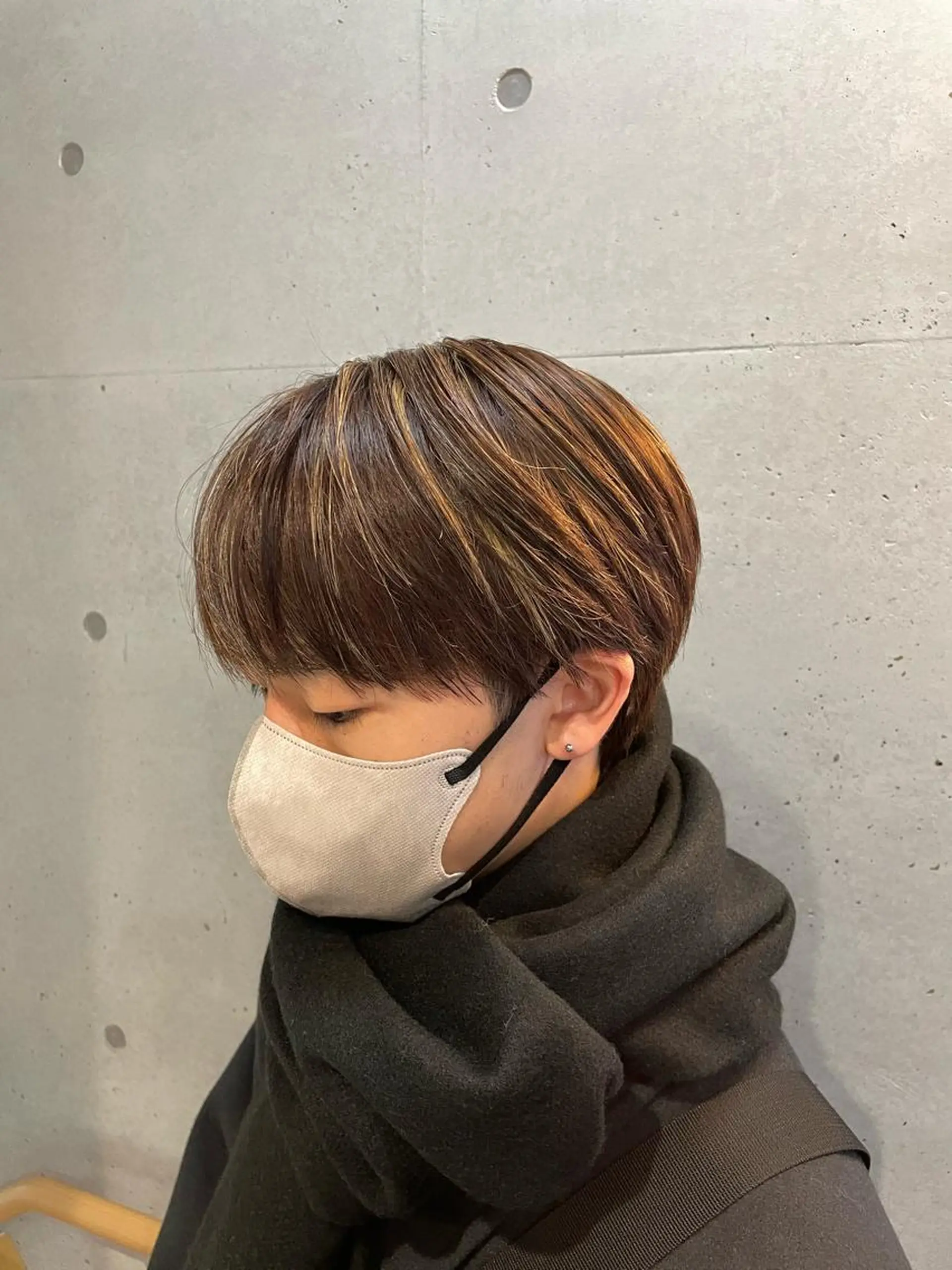 ミディアム カラー パーマ メンズ カット 🔥メンズ超特化🔥 青木海斗のヘアスタイル