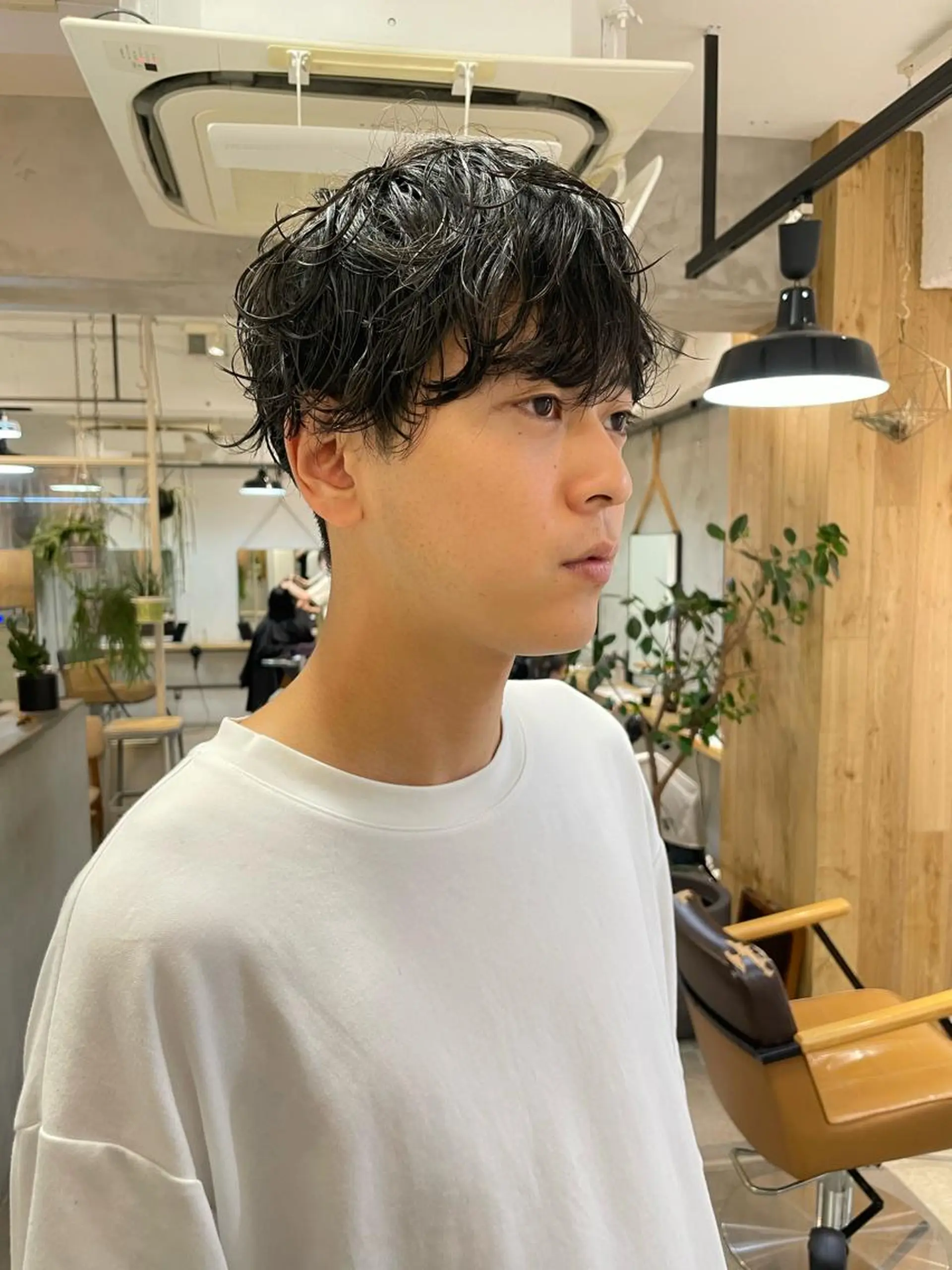 ショート パーマ ヘアアレンジ メンズ 小顔レイヤー×コンパ クトボブ/林隆平のヘアスタイル