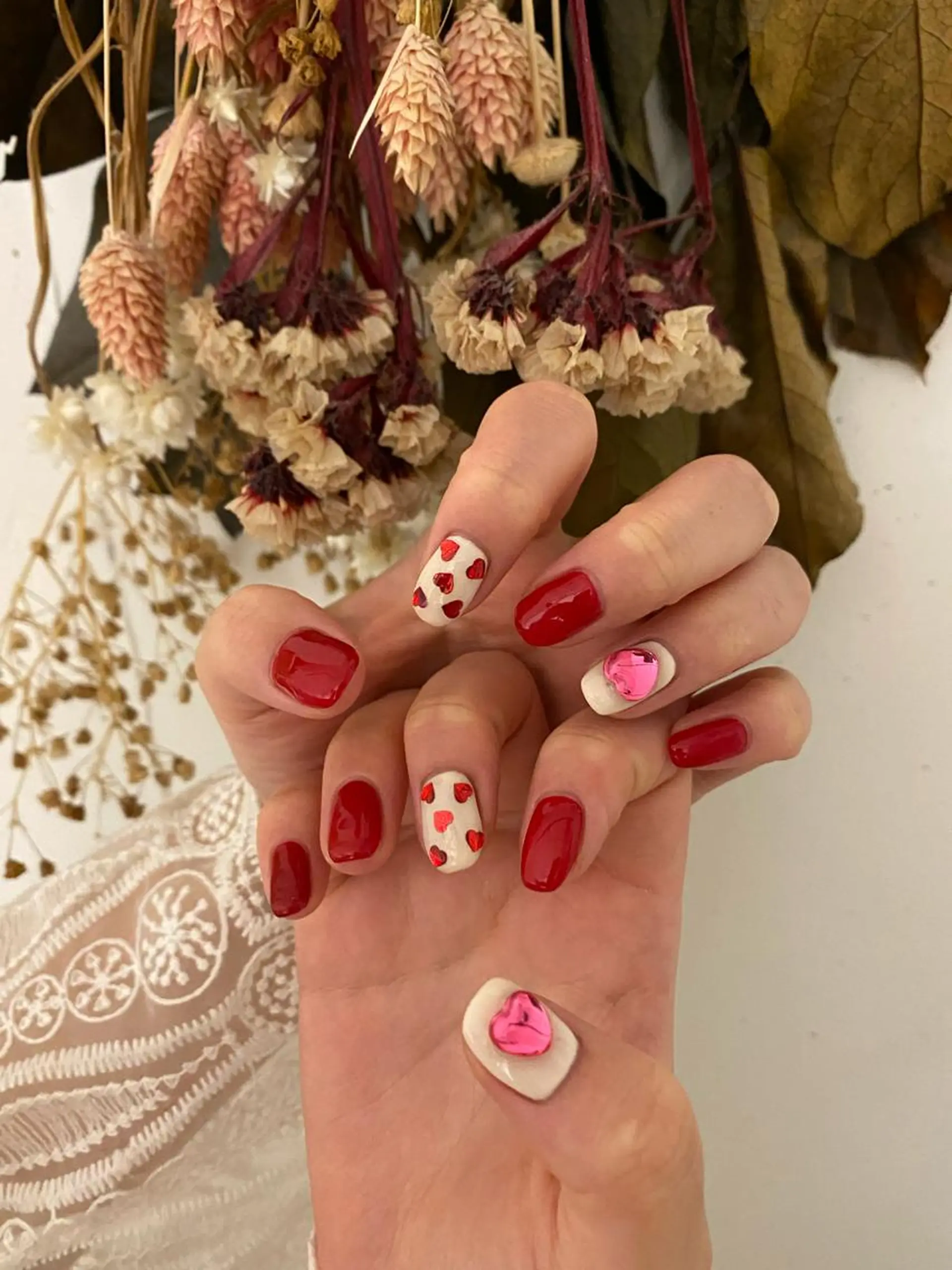 ネイル 赤色 JurerEye☆ Marikoのネイルデザイン